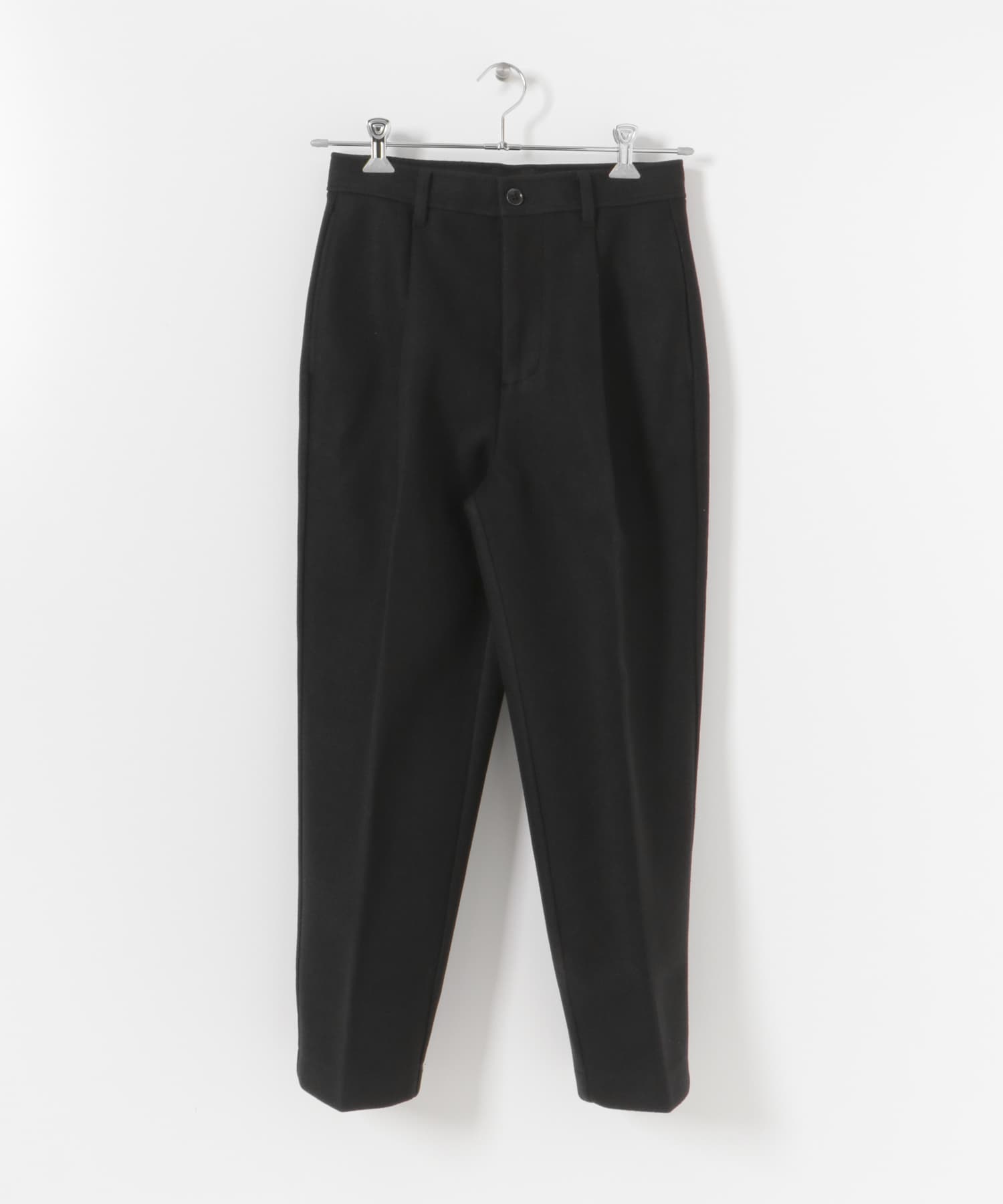 ウールタッチ センタープレスパンツ BLK M