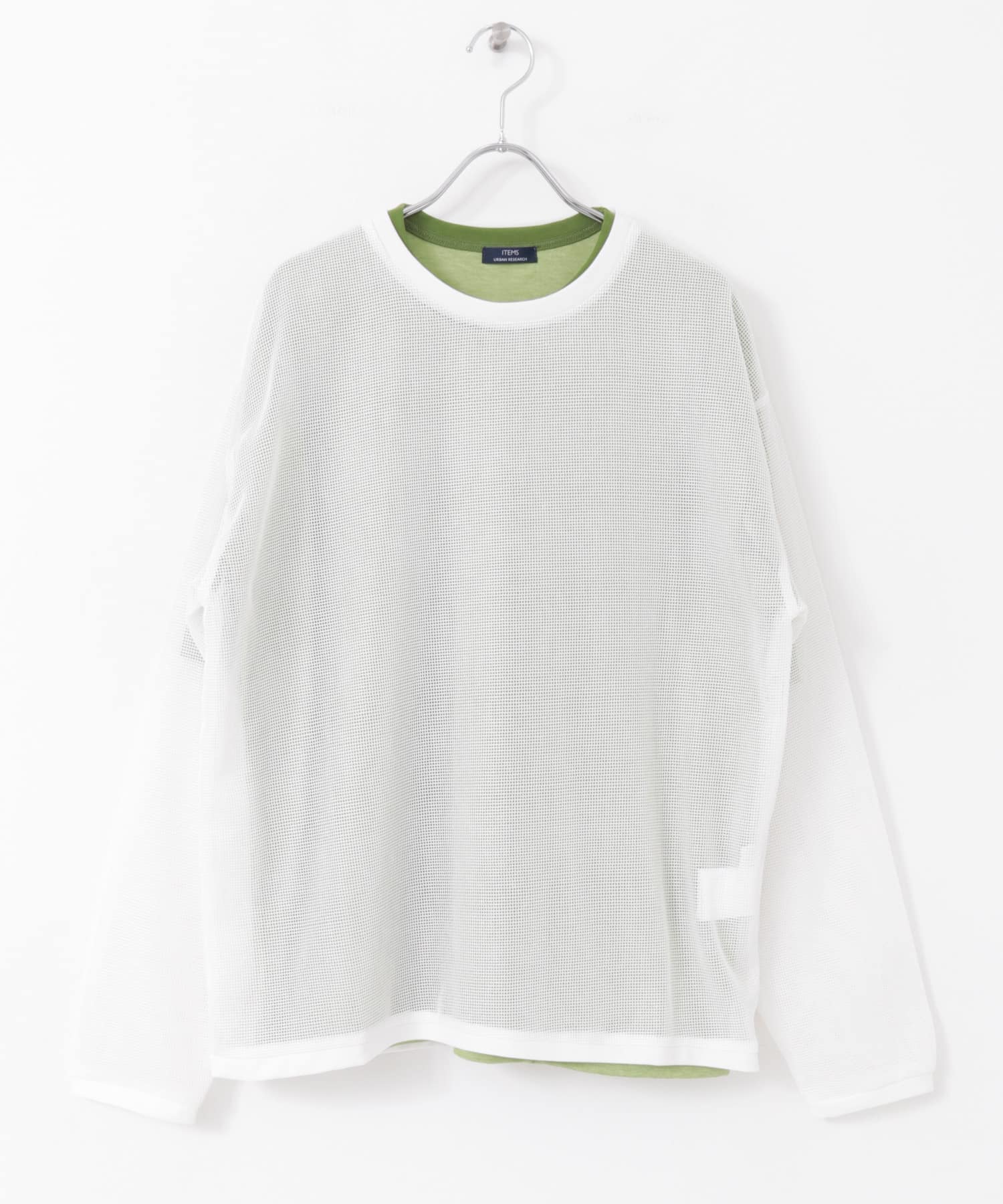 メッシュトップス+Tシャツ レイヤードセット