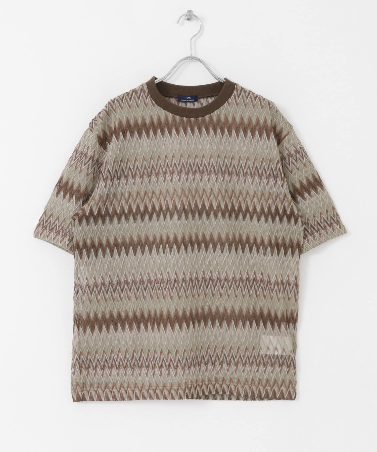 シアージャカードTシャツ BEG M