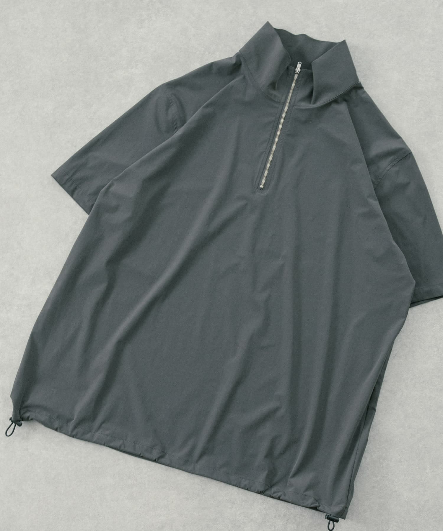 シルキーナイロンハーフZIP多機能トップス CHA M