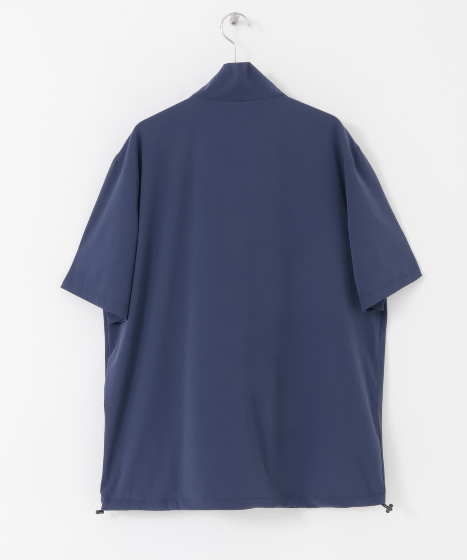 シルキーナイロンハーフZIP多機能トップス NVY M
