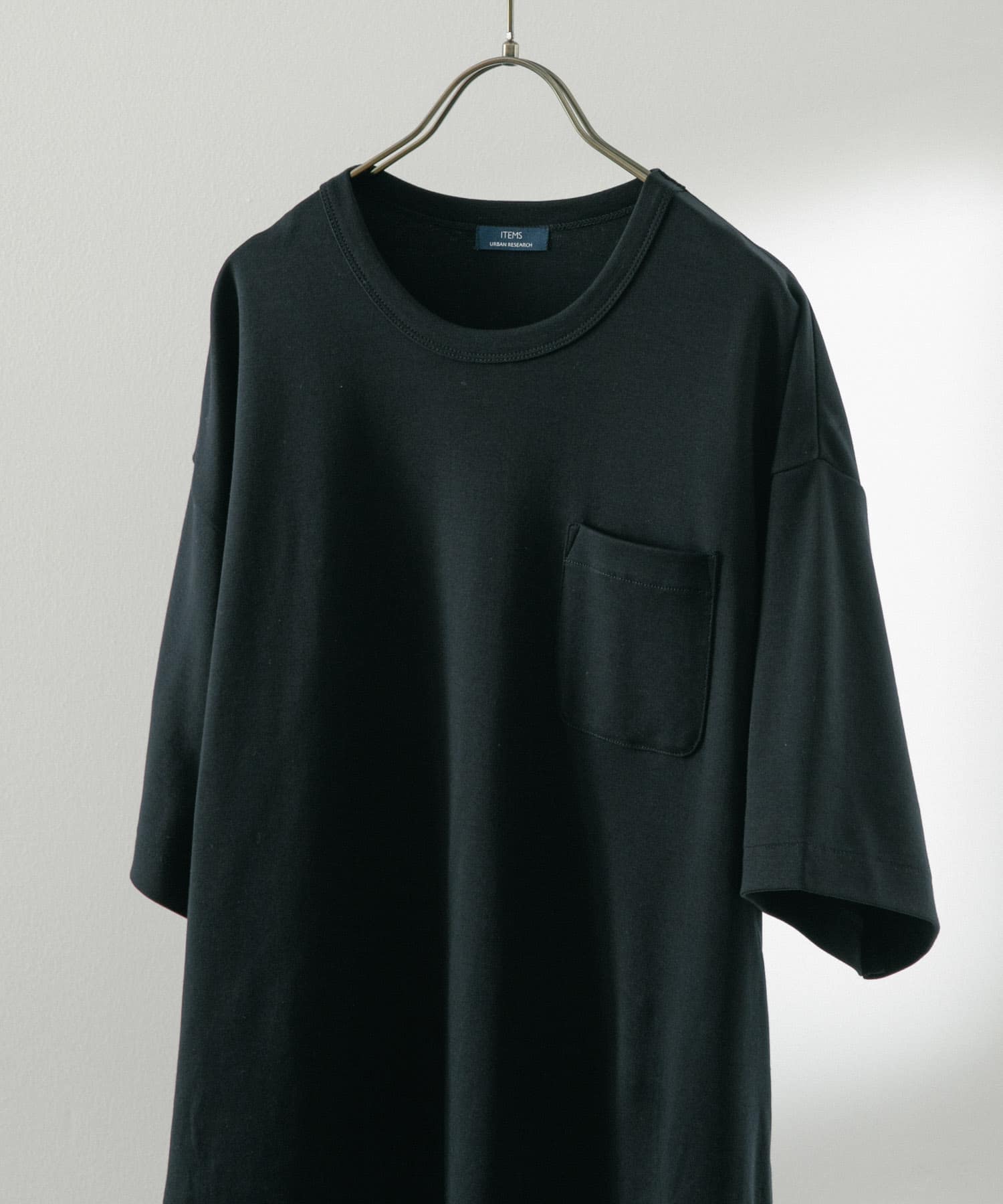 シルケットスムース クルーネックTシャツ BLK M