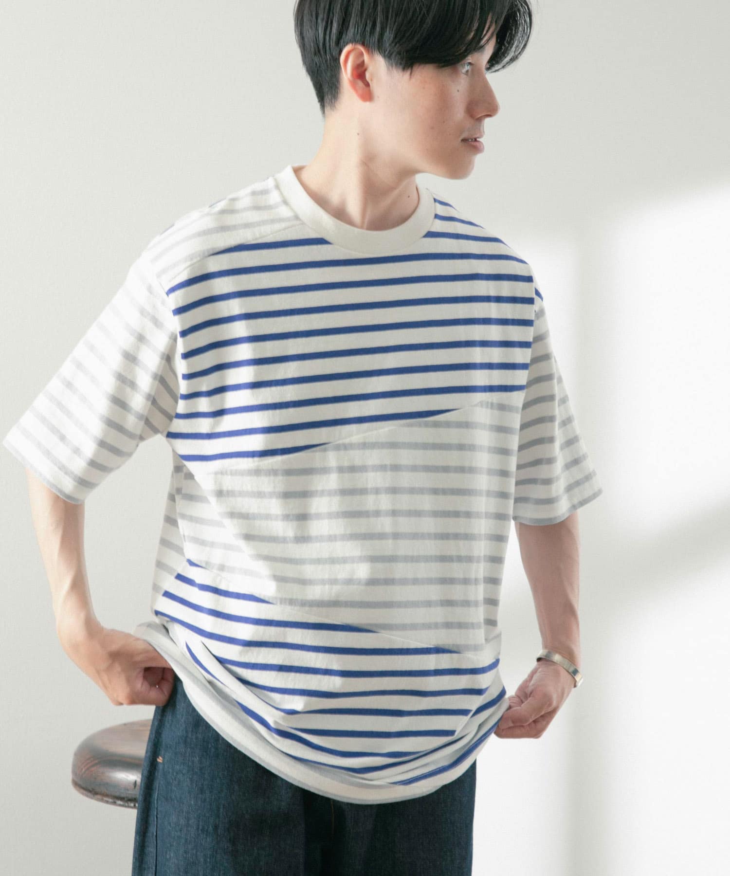 クレイジーボーダーショートスリーブTシャツ