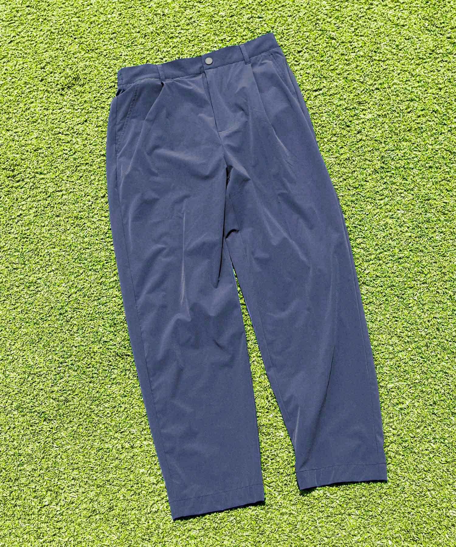 シルキーナイロン 多機能 タックパンツ NVY M