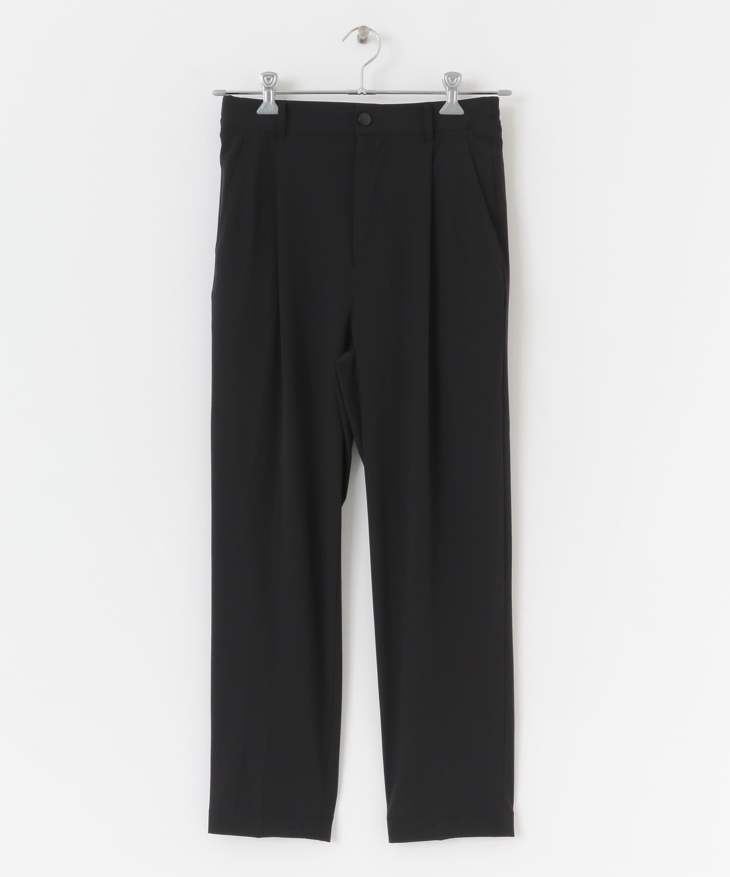 シルキーナイロン 多機能 タックパンツ BLK M