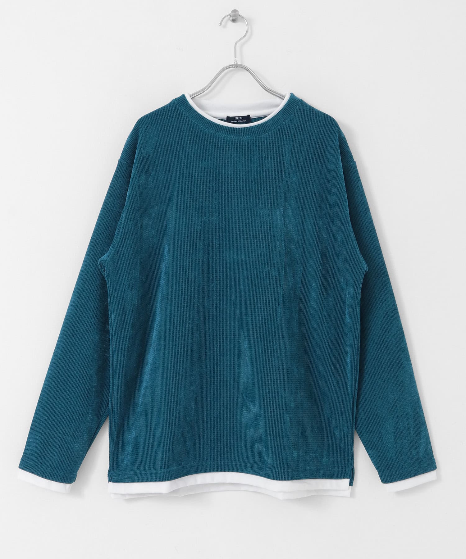 カットコール フェイクレイヤードプルオーバー BLU M