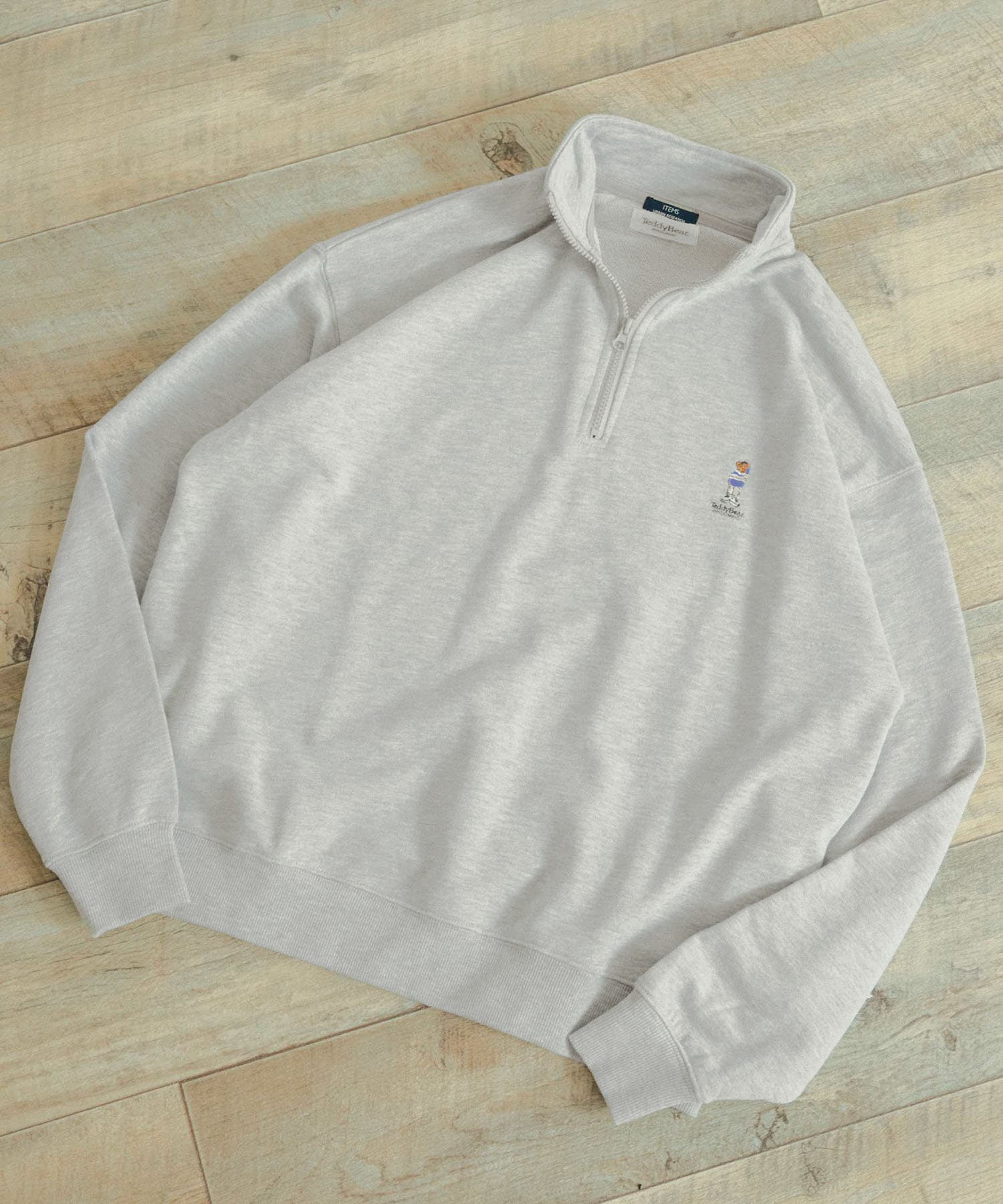TEDDY BEAR ハーフZIP スウェットプルオーバー