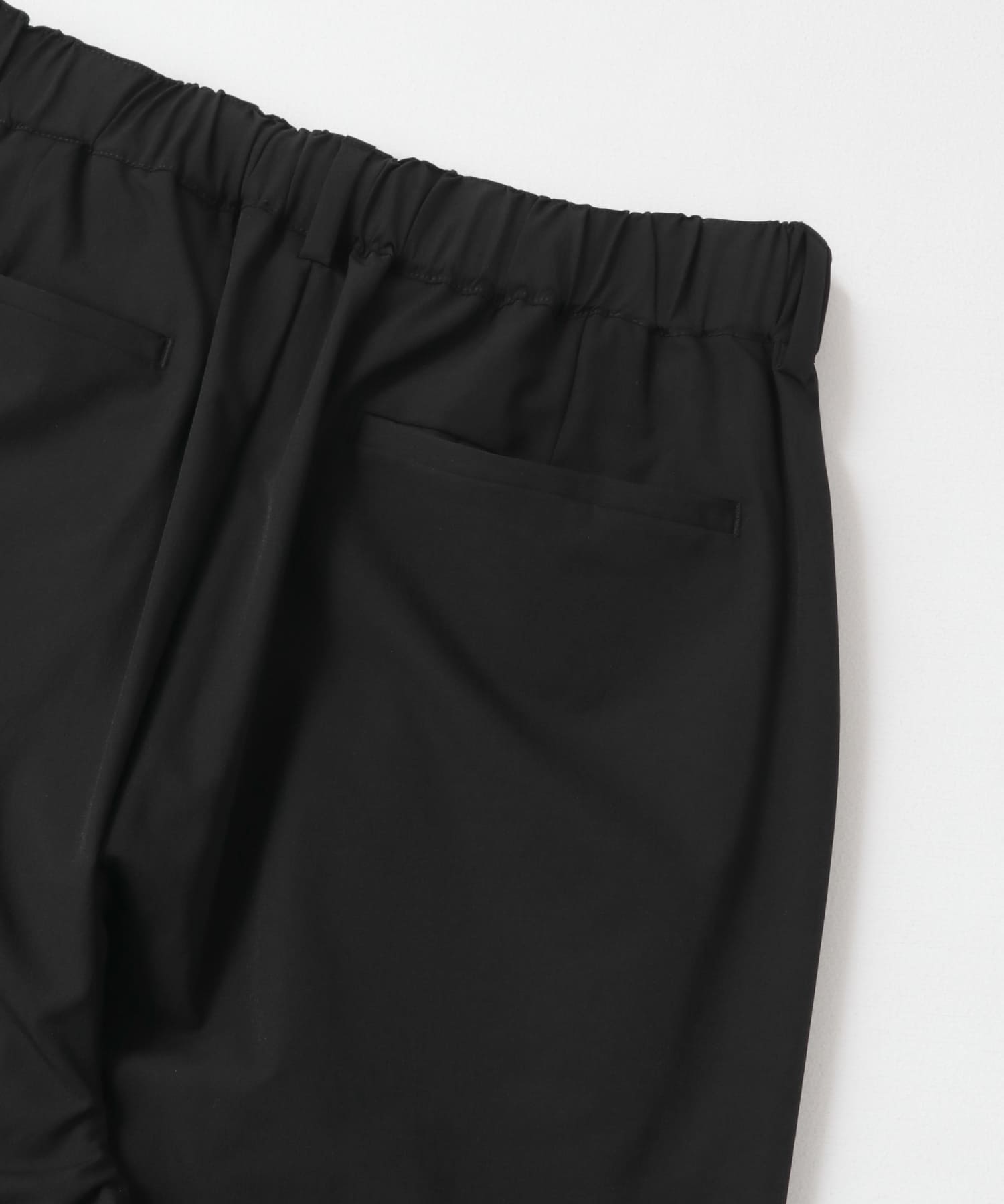 ストレッチナイロン タックパンツ BLK M