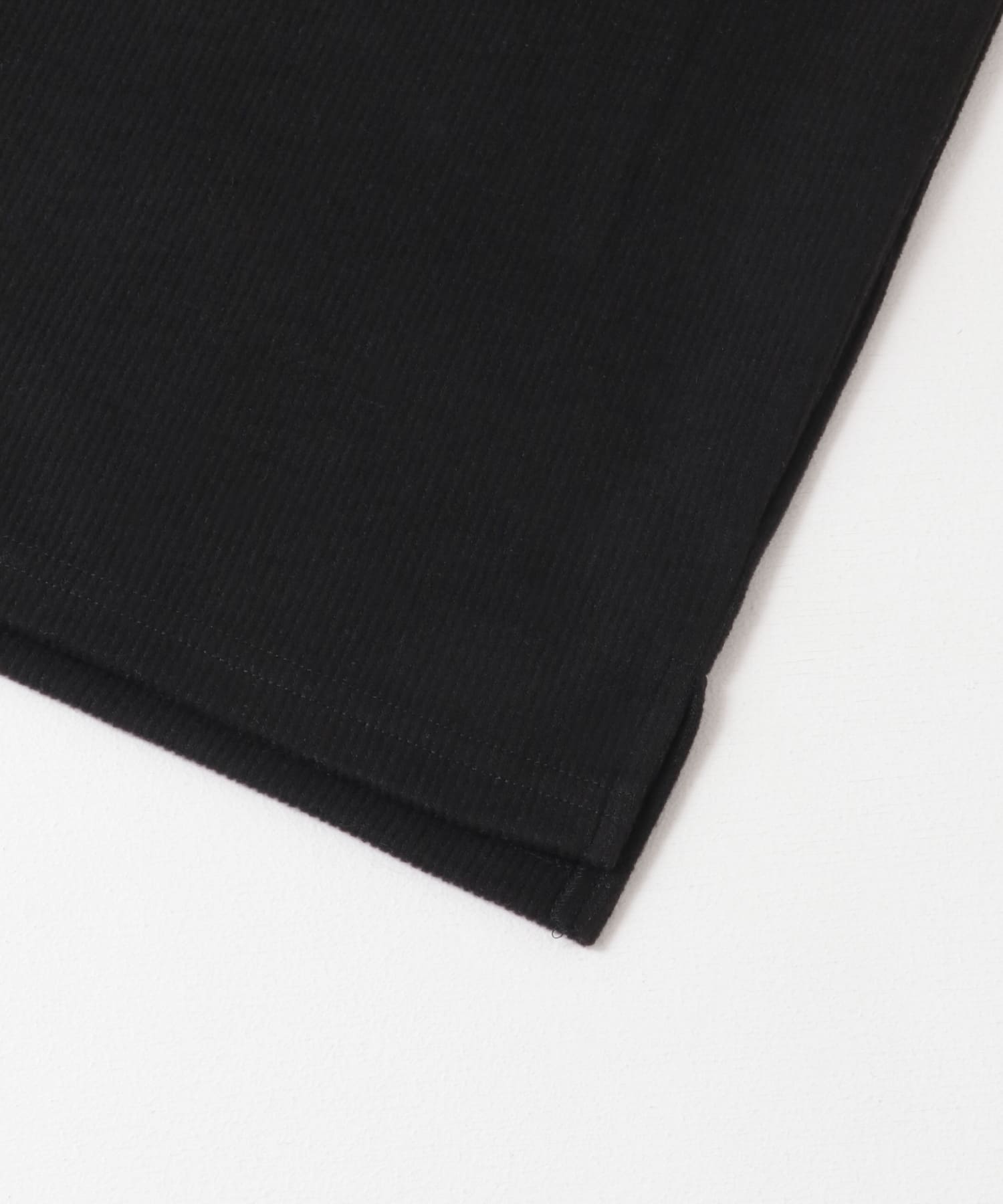 ハイネックリブカットソー BLK M