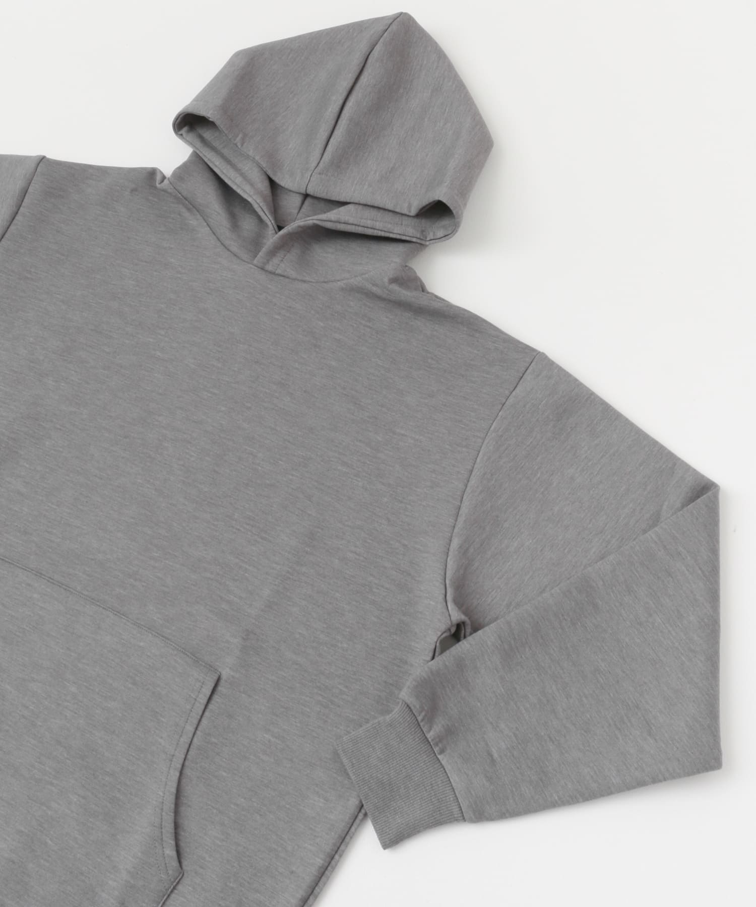 TRストレッチダンボール プルオーバーパーカー 杢GRAY M
