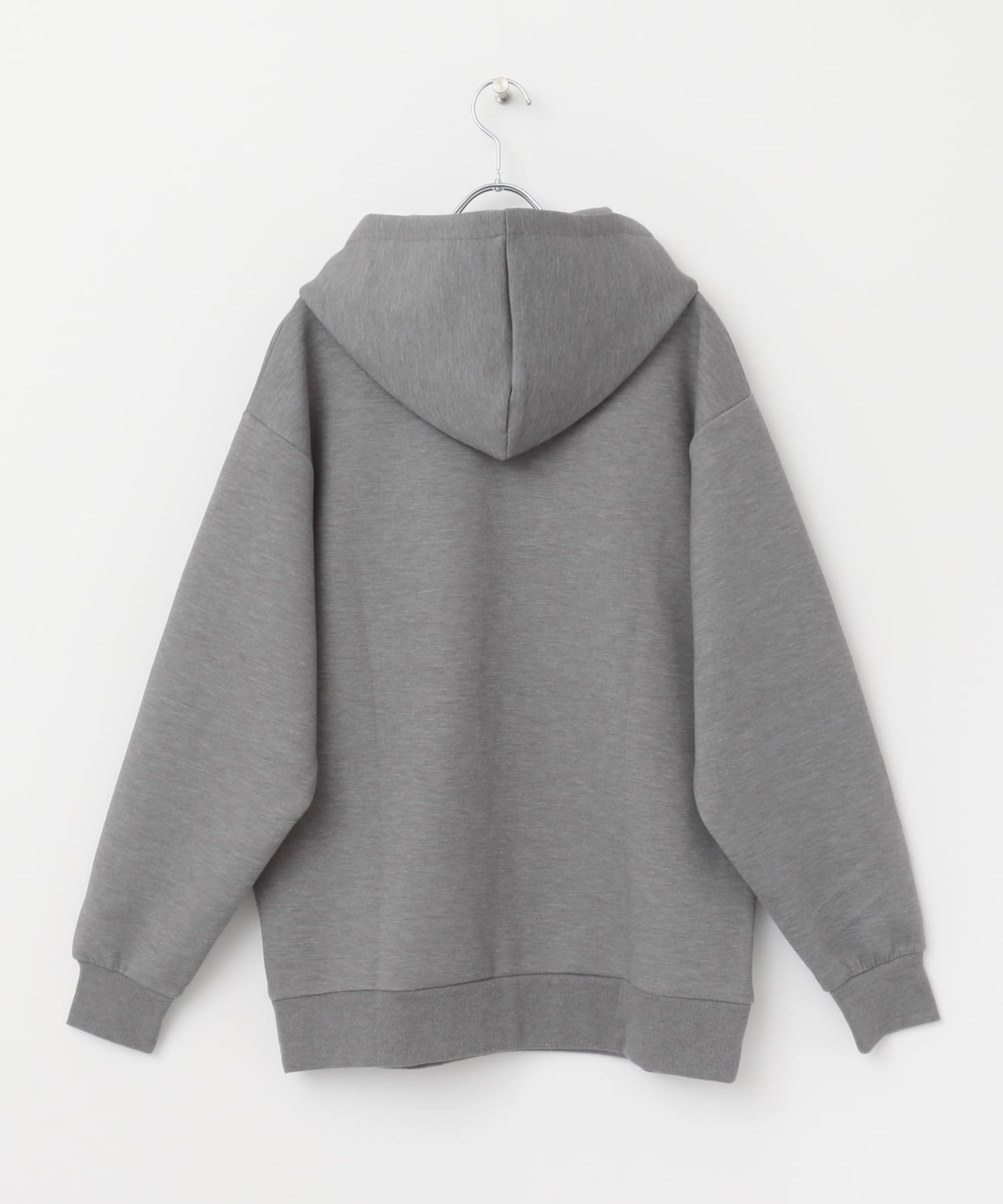 TRストレッチダンボール プルオーバーパーカー 杢GRAY M