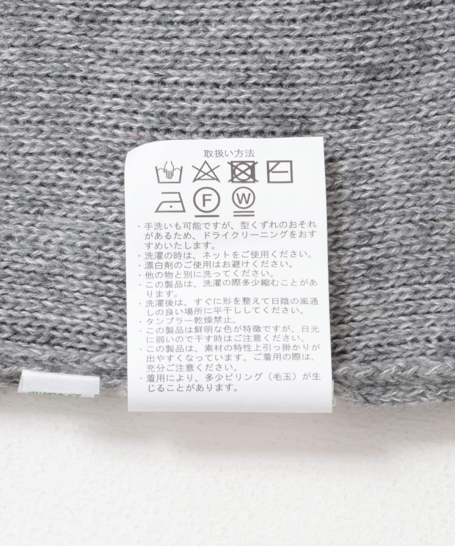 ジャガードクルーネックプルオーバーニット GRY M