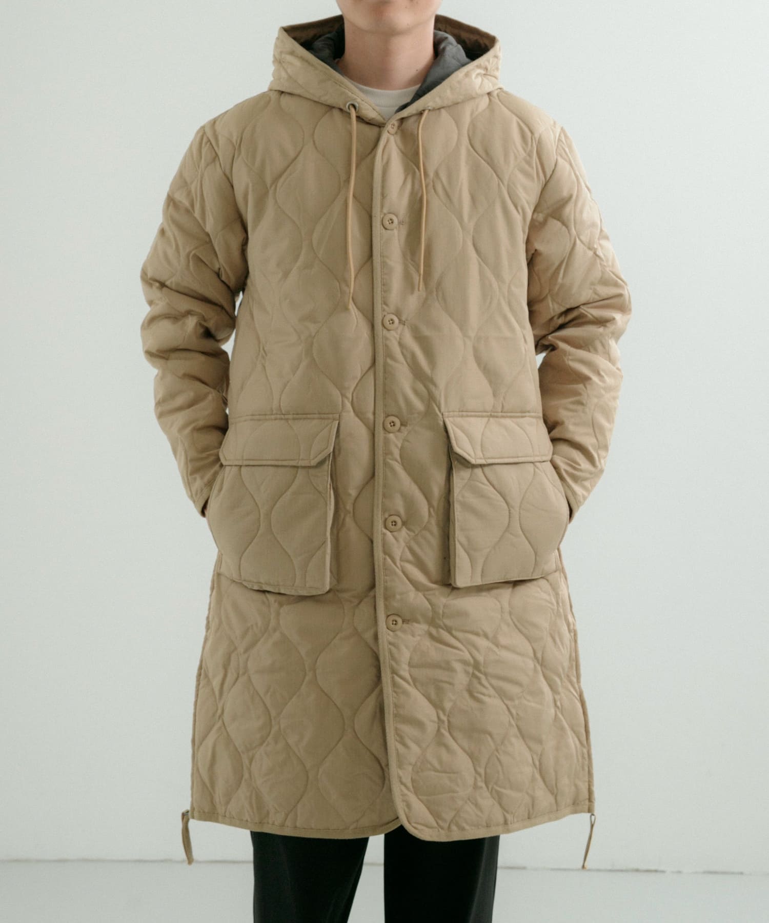 TAION　MILITARY HOOD DOWN COAT