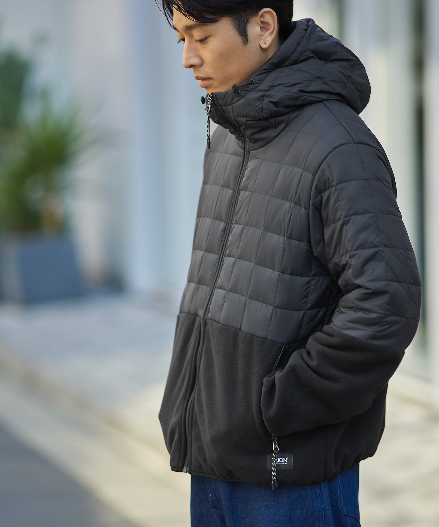 TAION FREECE+DOWN HOOD JACKET(M BLK×BLK): アウター｜URBAN RESEARCH