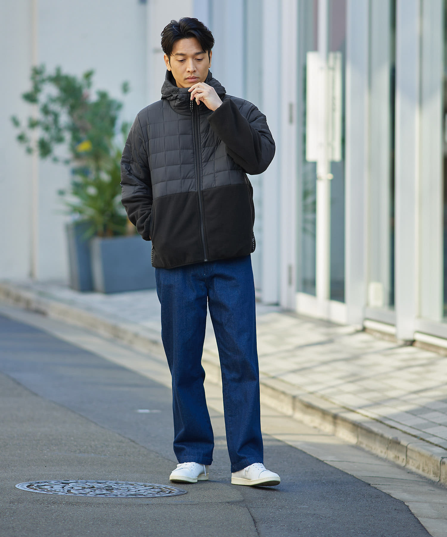 【D.NVY×BLK】TAION FREECE+DOWN HOOD JACKET TAION FREECE+DOWN HOOD JACKET(M BLK×BLK): アウター｜URBAN RESEARCH