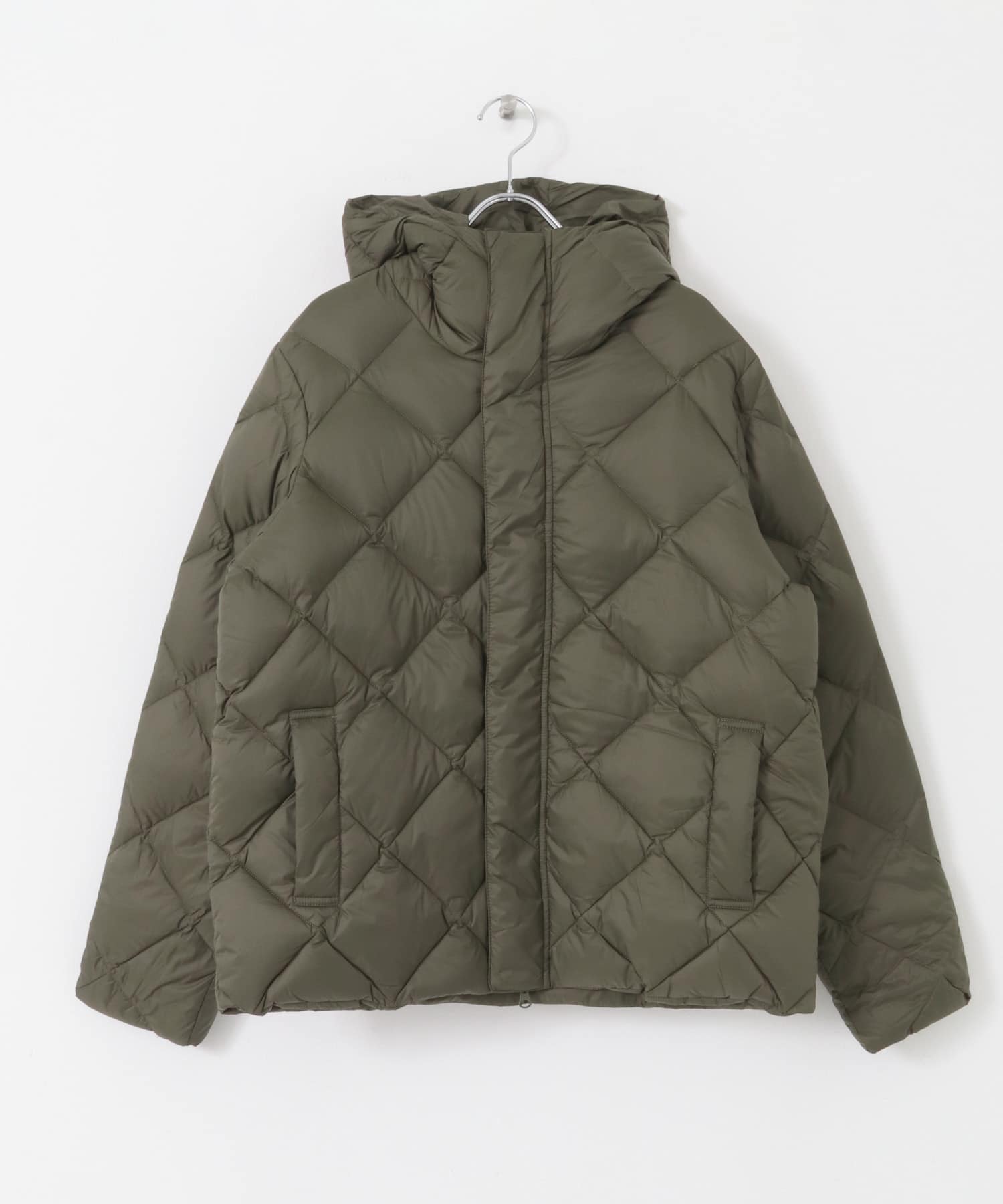 TAION　PACKABLE HOOD DOWN JACKET OLV M