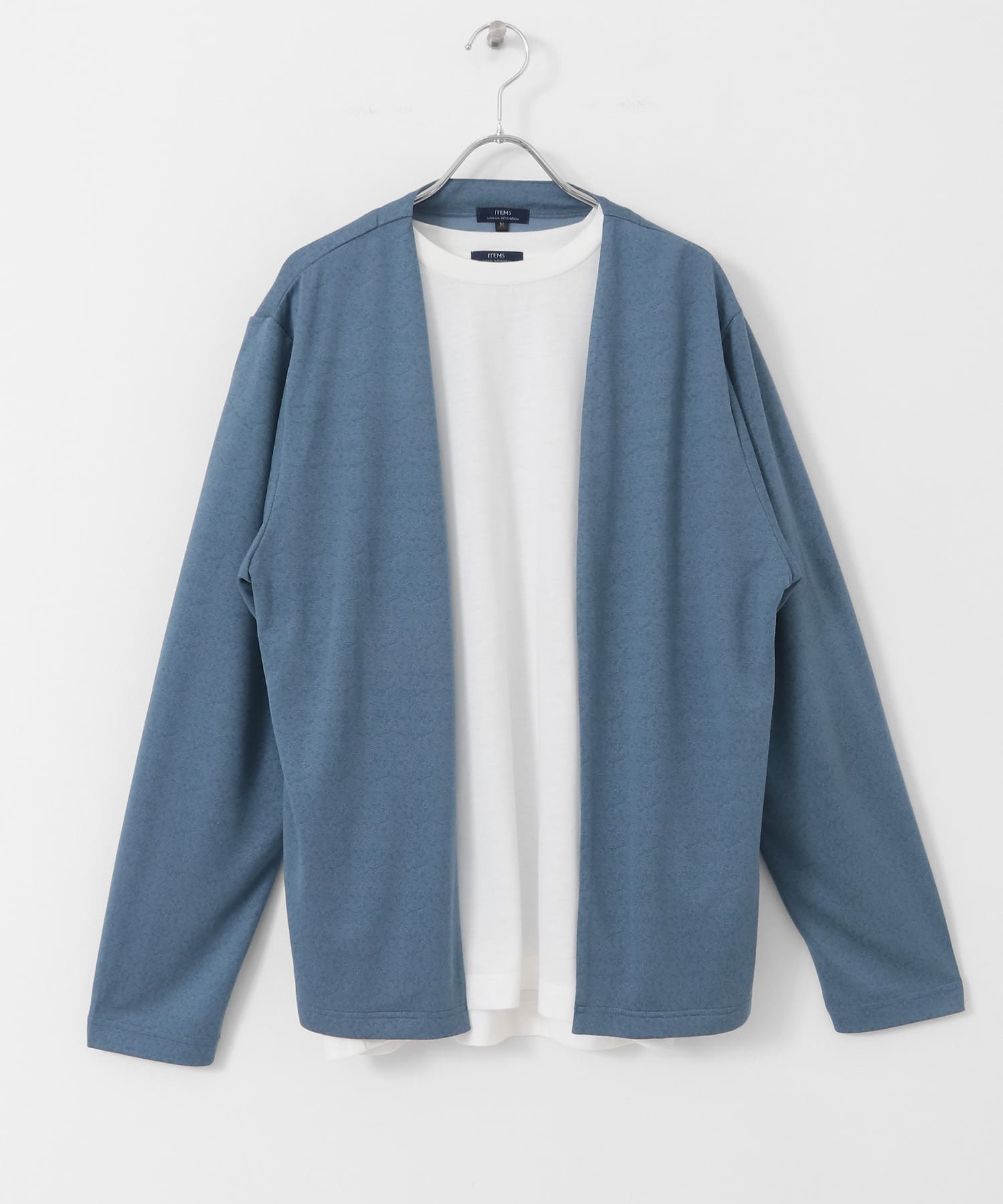 カットソーカーディガン+半袖Tシャツ 2セット BLU M
