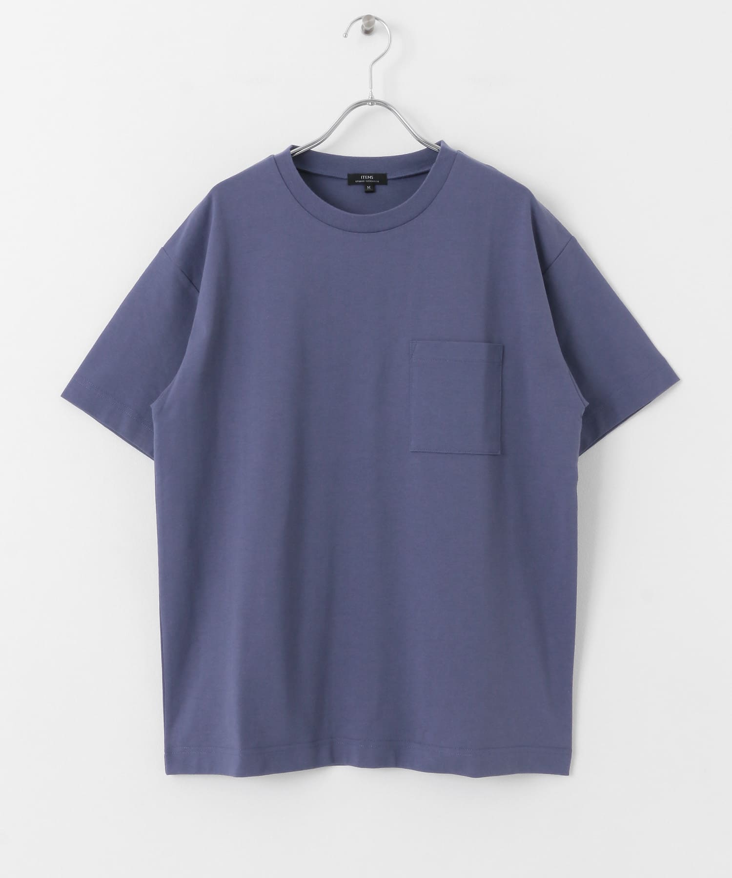 『吸水速乾/イージーケア/UVカット』高機能TC天竺 ポケットTシャツ BLU M