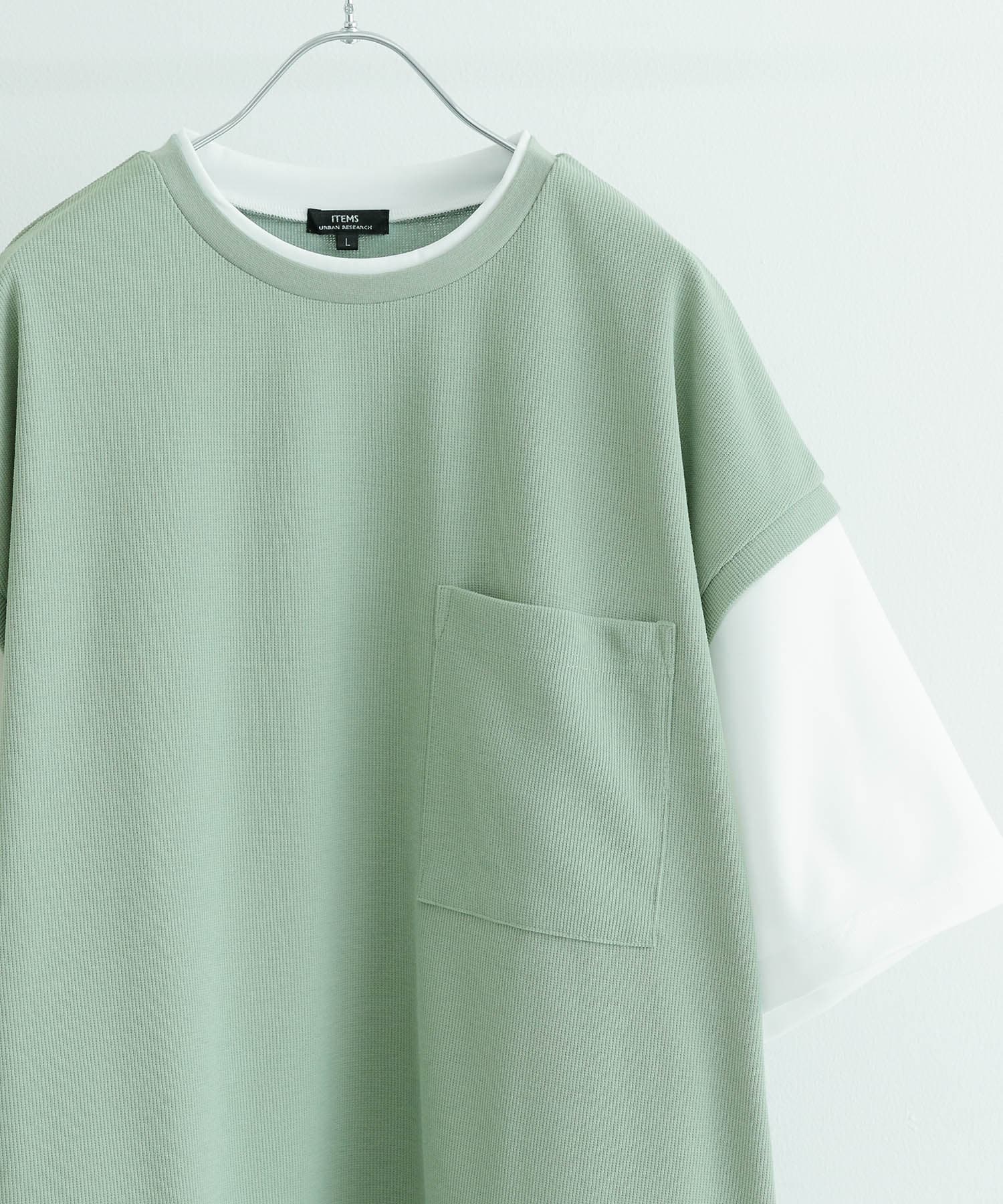 高機能サーマルフェイクレイヤードトップス(L GRN): トップス｜URBAN