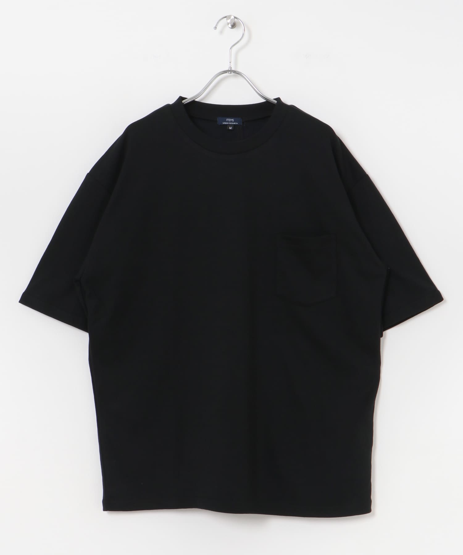 『吸水速乾』裏メッシュ 高機能 クルーネックTシャツ BLK M