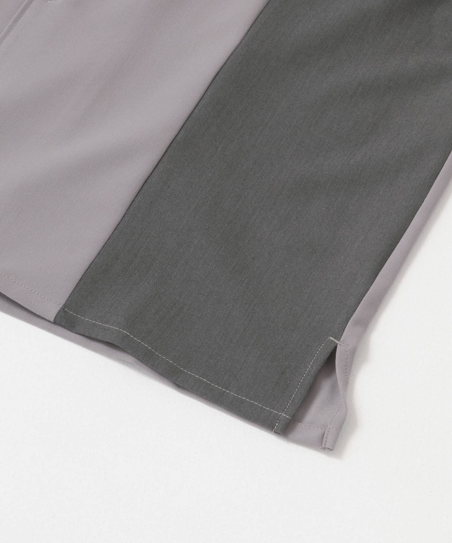 接触冷感TRストレッチ切替半袖シャツ GRY M