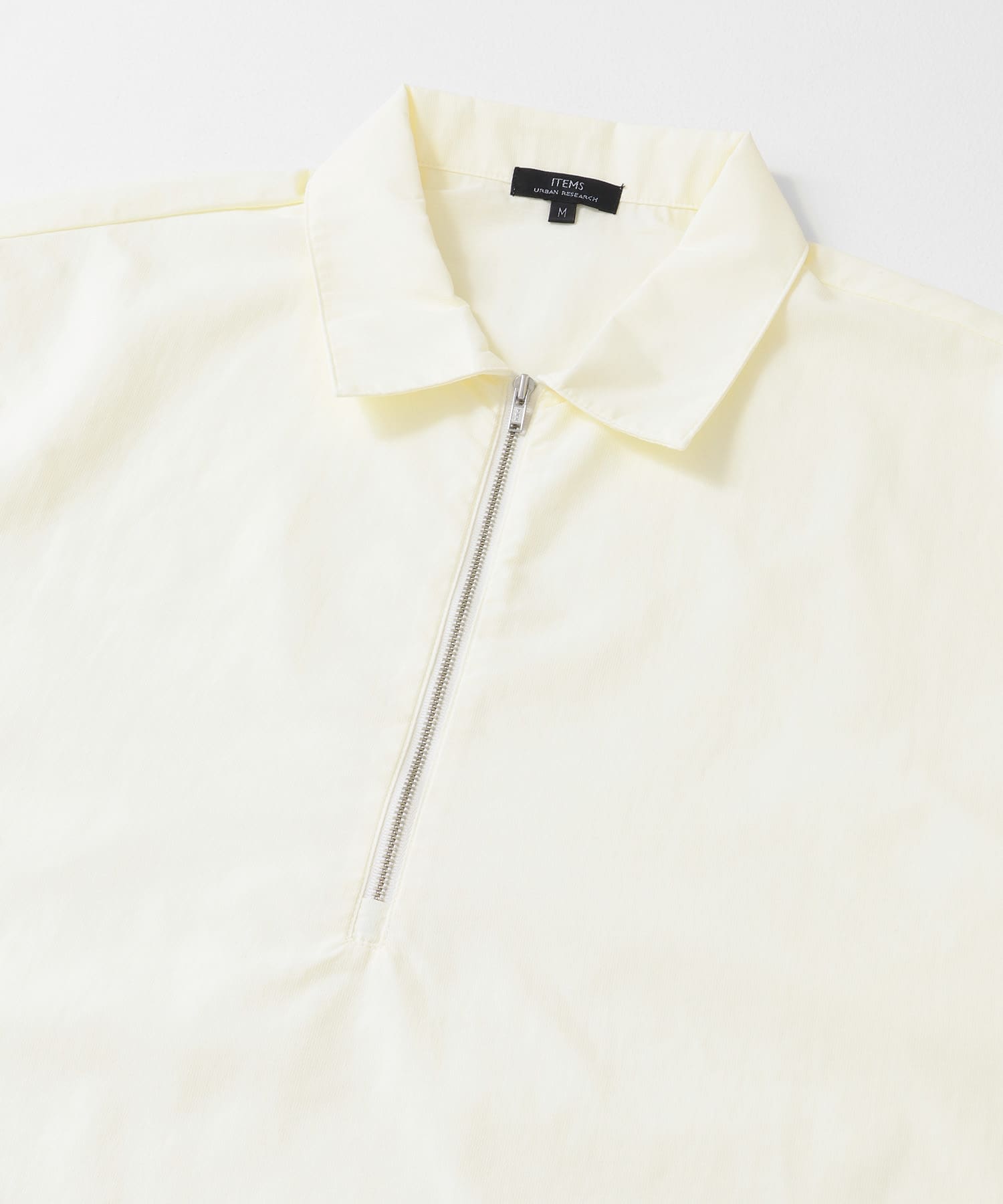 『UVカット』クールタッチナイロン ハーフジップ プルオーバーシャツ OFF M