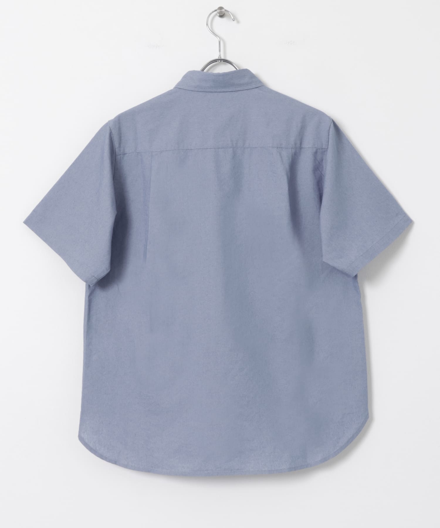 TCインディゴレギュラーカラー半袖シャツ L.BLUE M