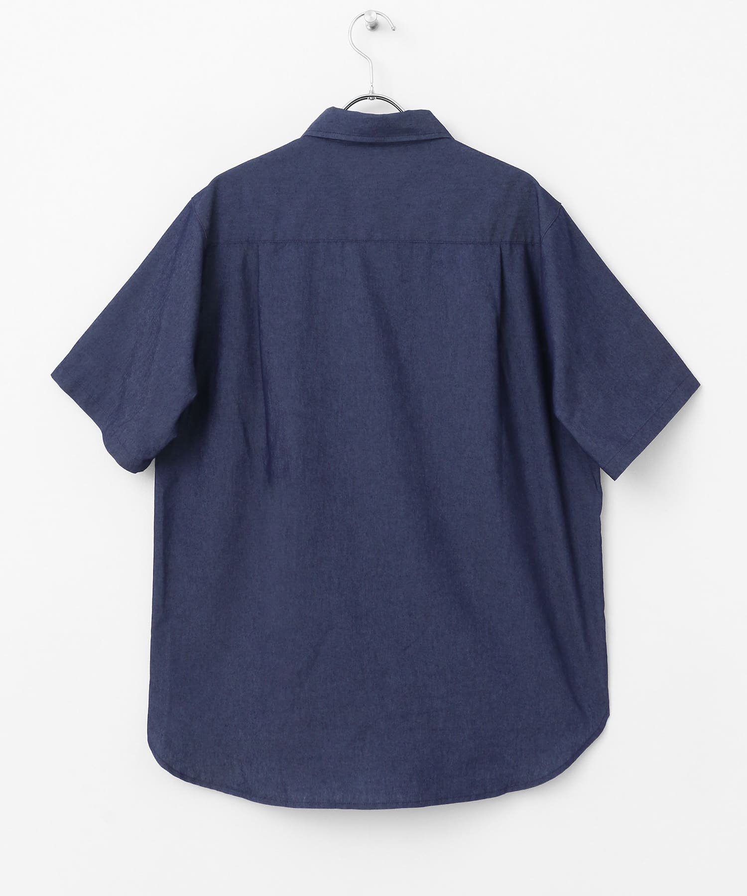 TCインディゴ レギュラーカラー半袖シャツ NVY M