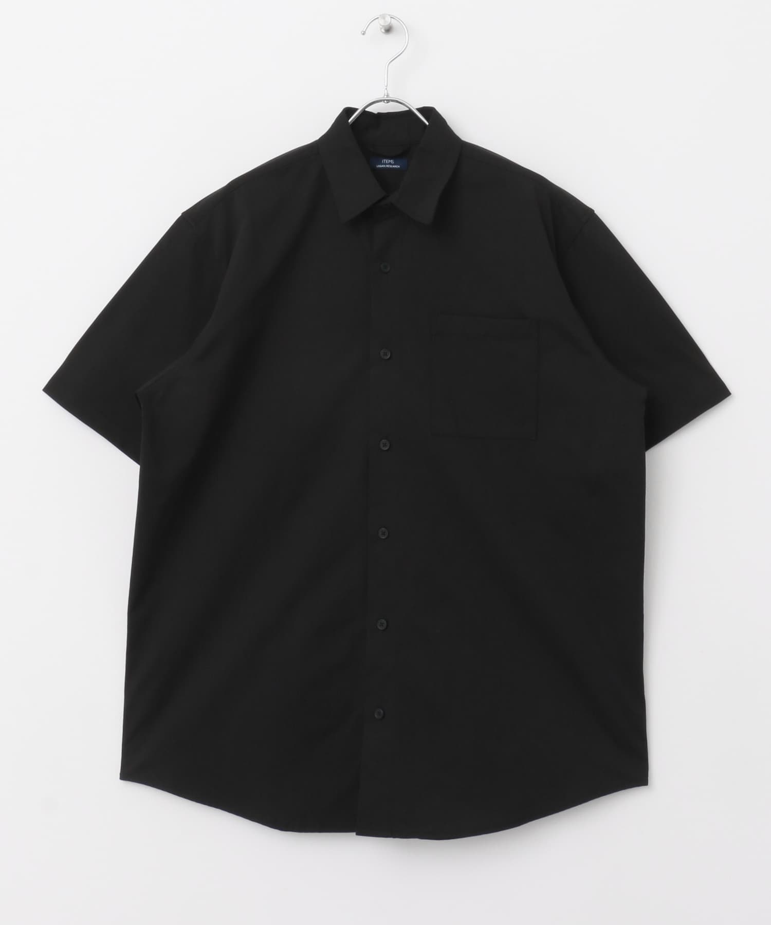 『セットアップ対応』吸水速乾 ドットメッシュ 半袖シャツ BLK M