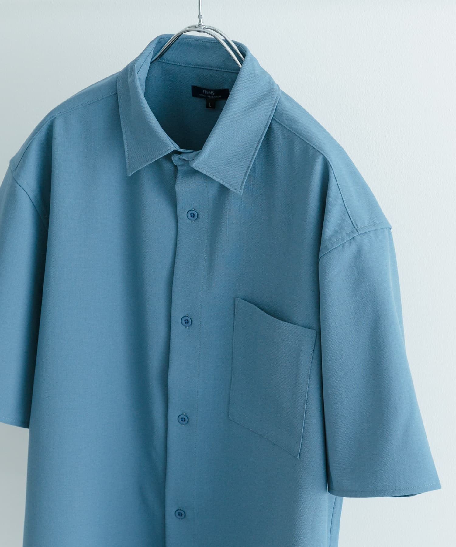 ドライタッチ レギュラーカラー 半袖シャツ BLU M