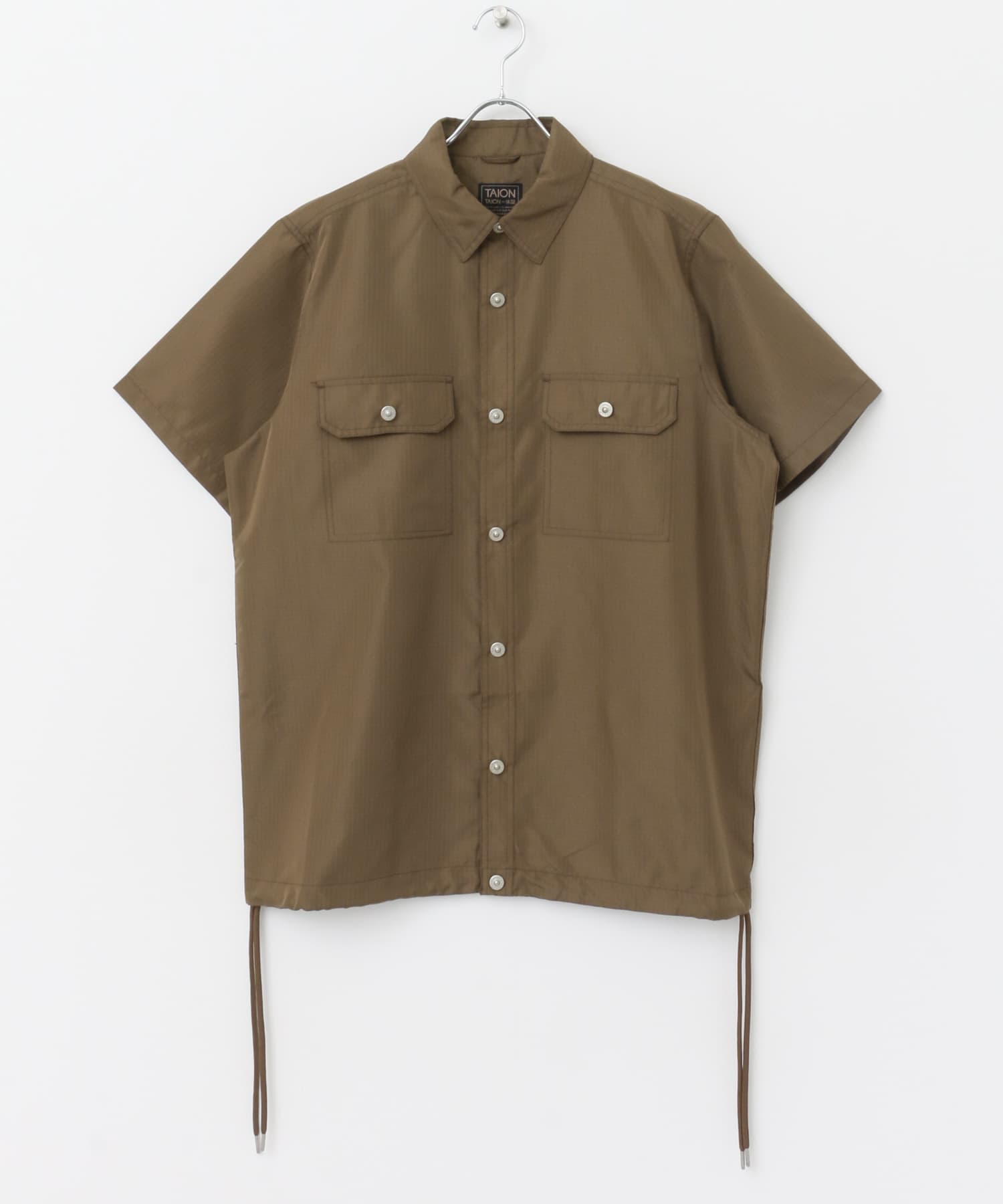 TAION　Military Half Sleeve Shirts L.BRN M