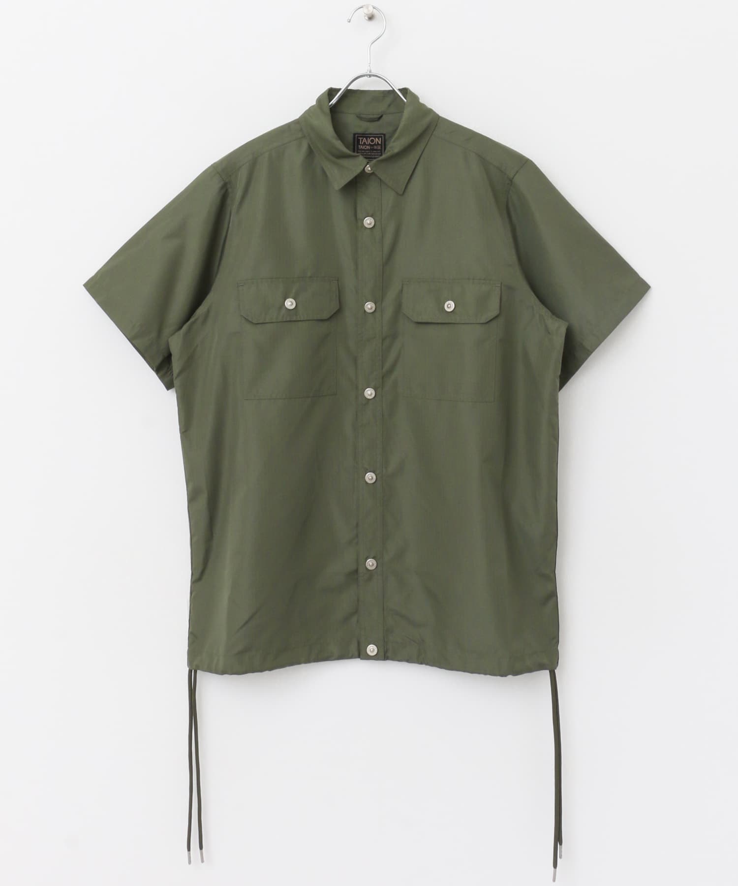 TAION　Military Half Sleeve Shirts OLV M