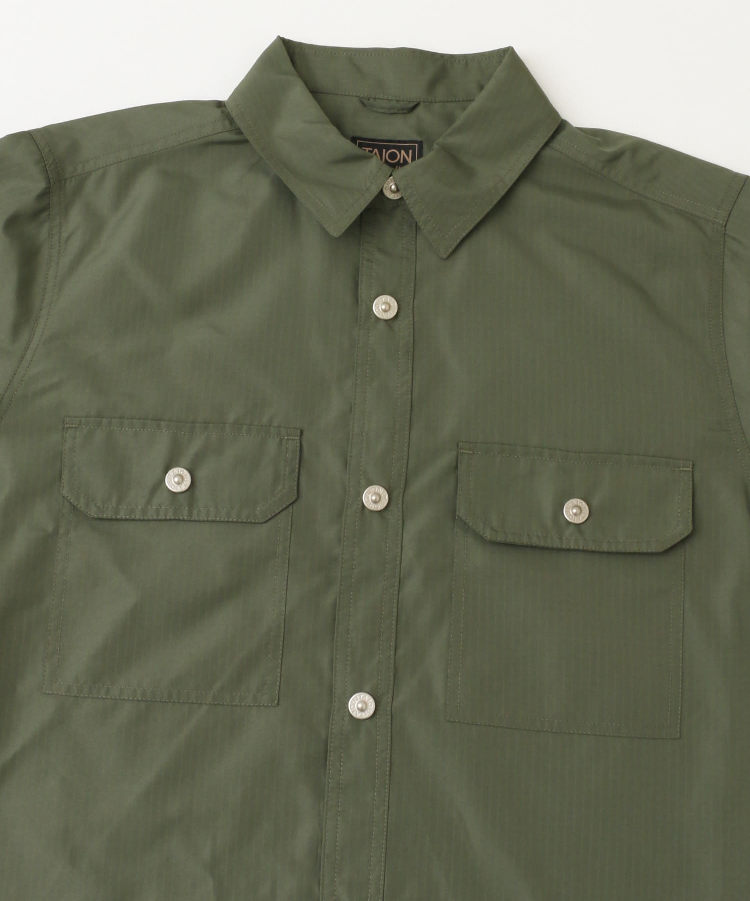 TAION　Military Half Sleeve Shirts OLV M