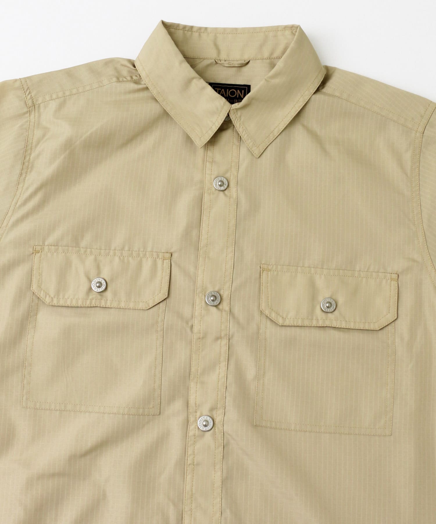 TAION　Military Half Sleeve Shirts CREAM M