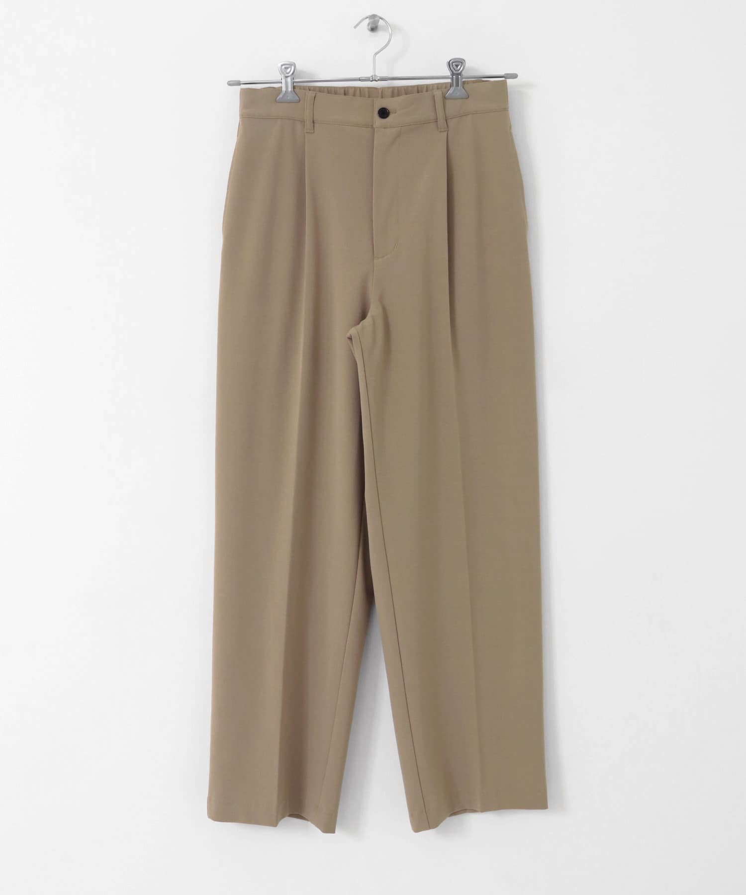 『セットアップ対応』ウォッシャブル×クールタッチTRストレートパンツ BEG M