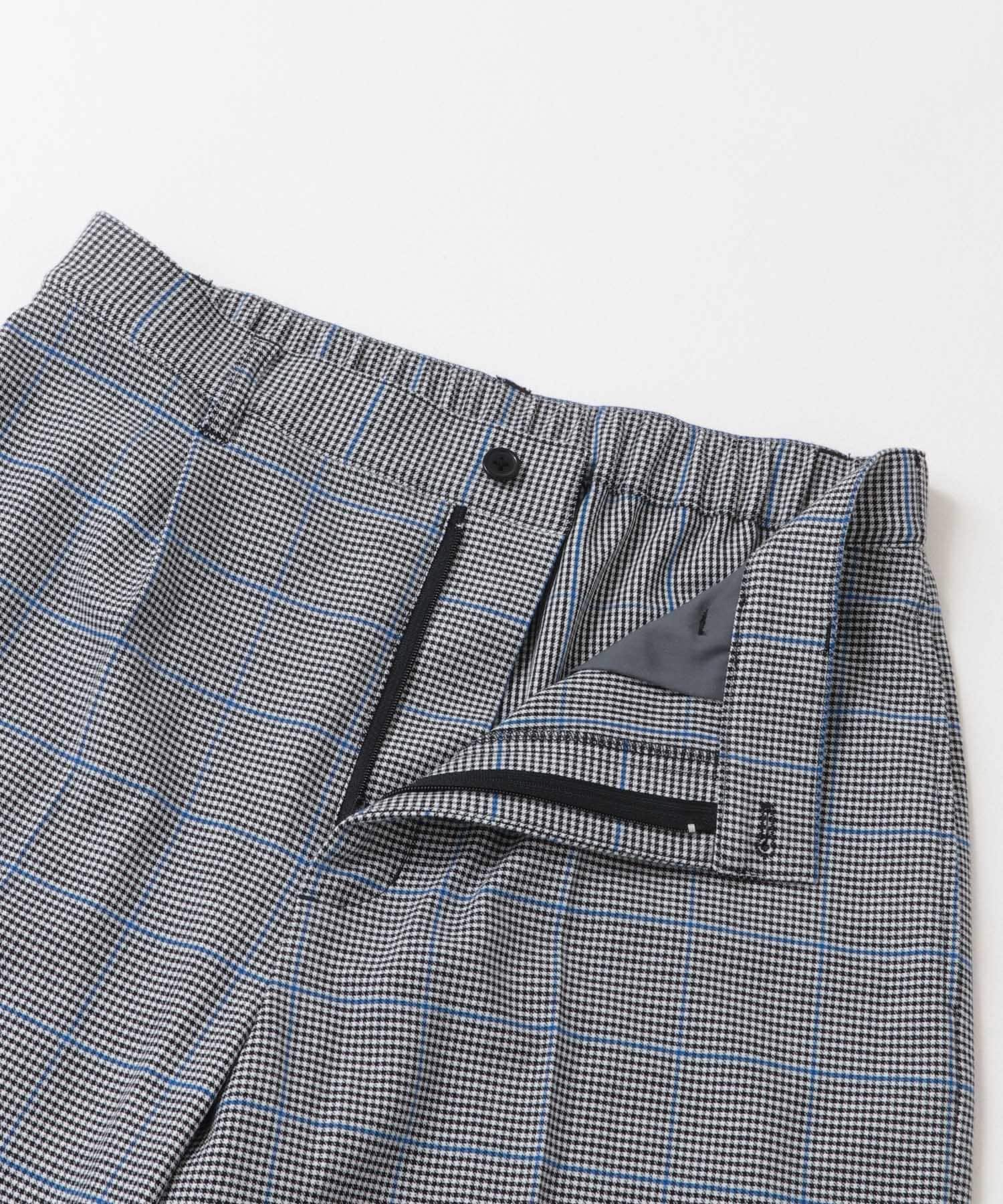 『セットアップ対応』ウォッシャブル×クールタッチTRストレートパンツ CHK M