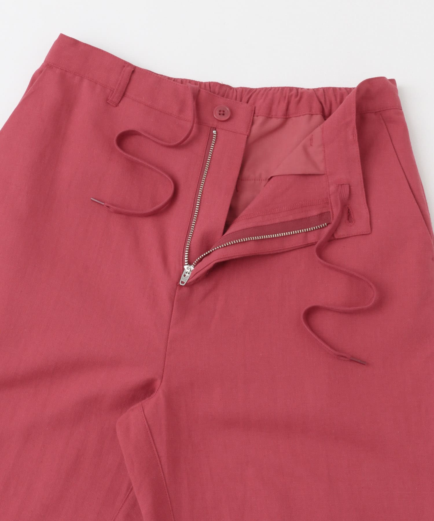 コットン×リネン RELAX トラウザー RED M