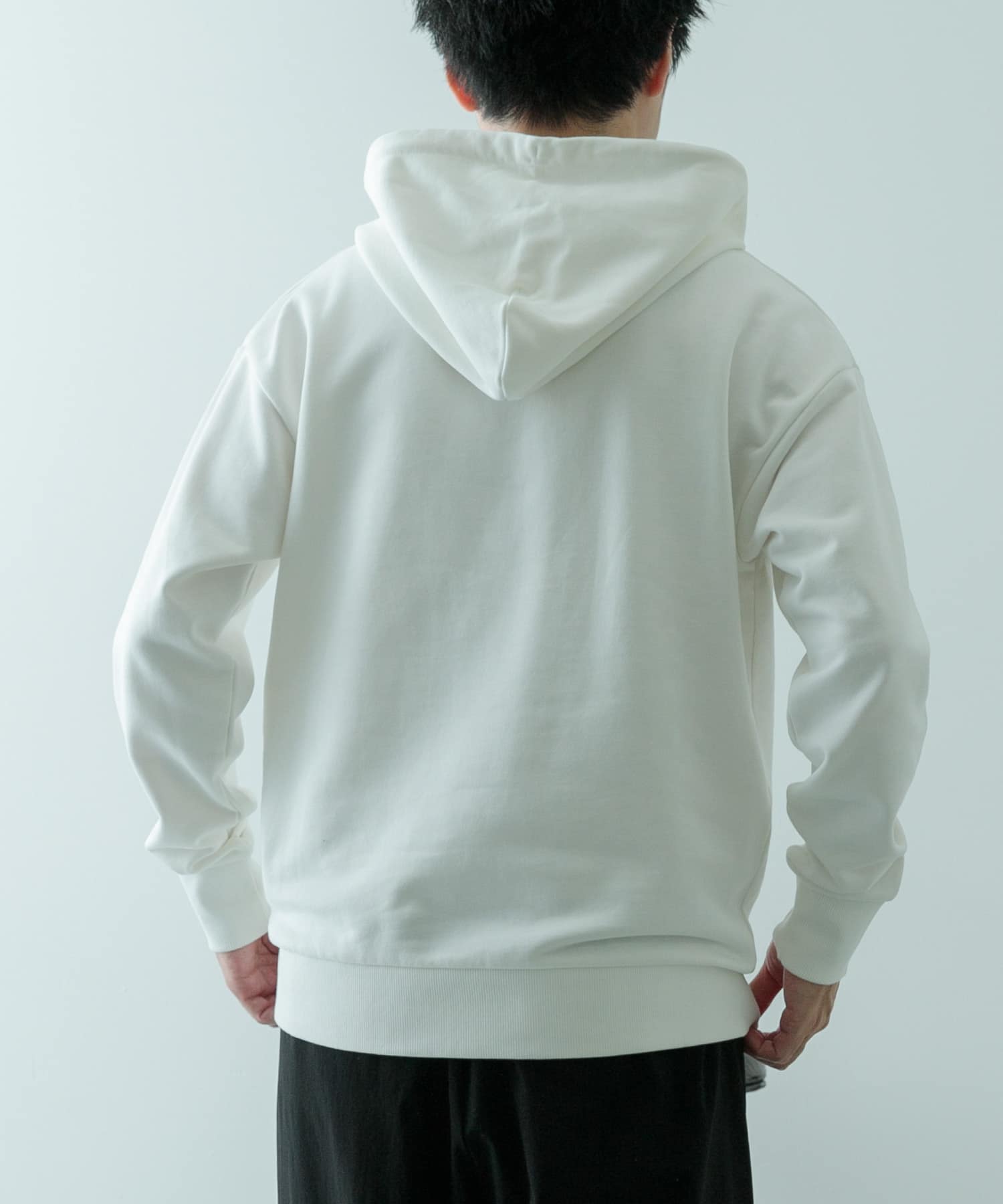 and per se フルオープン スウェット パーカー グレー×白 Lサイズ スウェット パーカー フルジップ ZIPパーカー 無地 長袖 子供