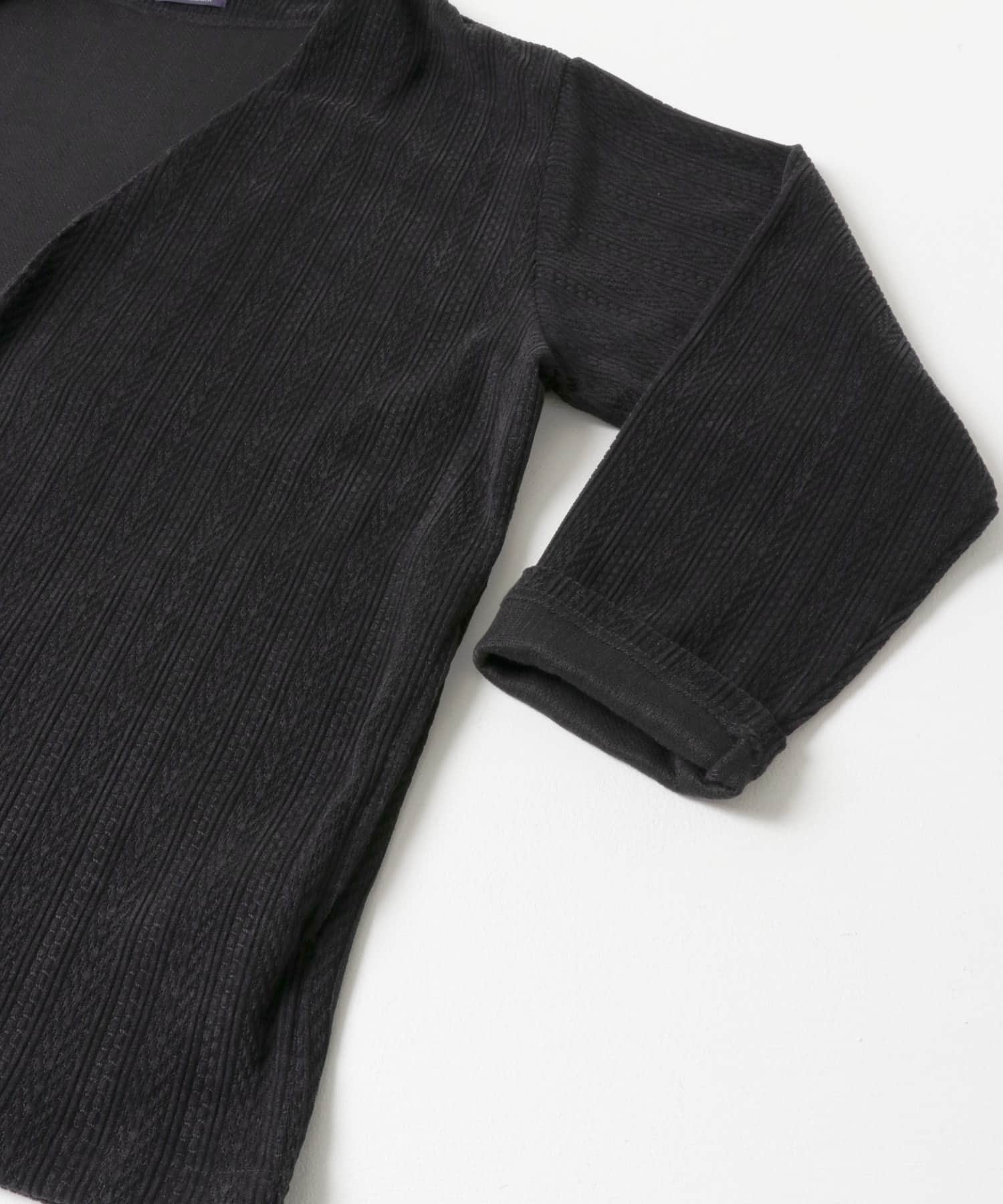 JQ起毛カットソー カーディガン BLK M
