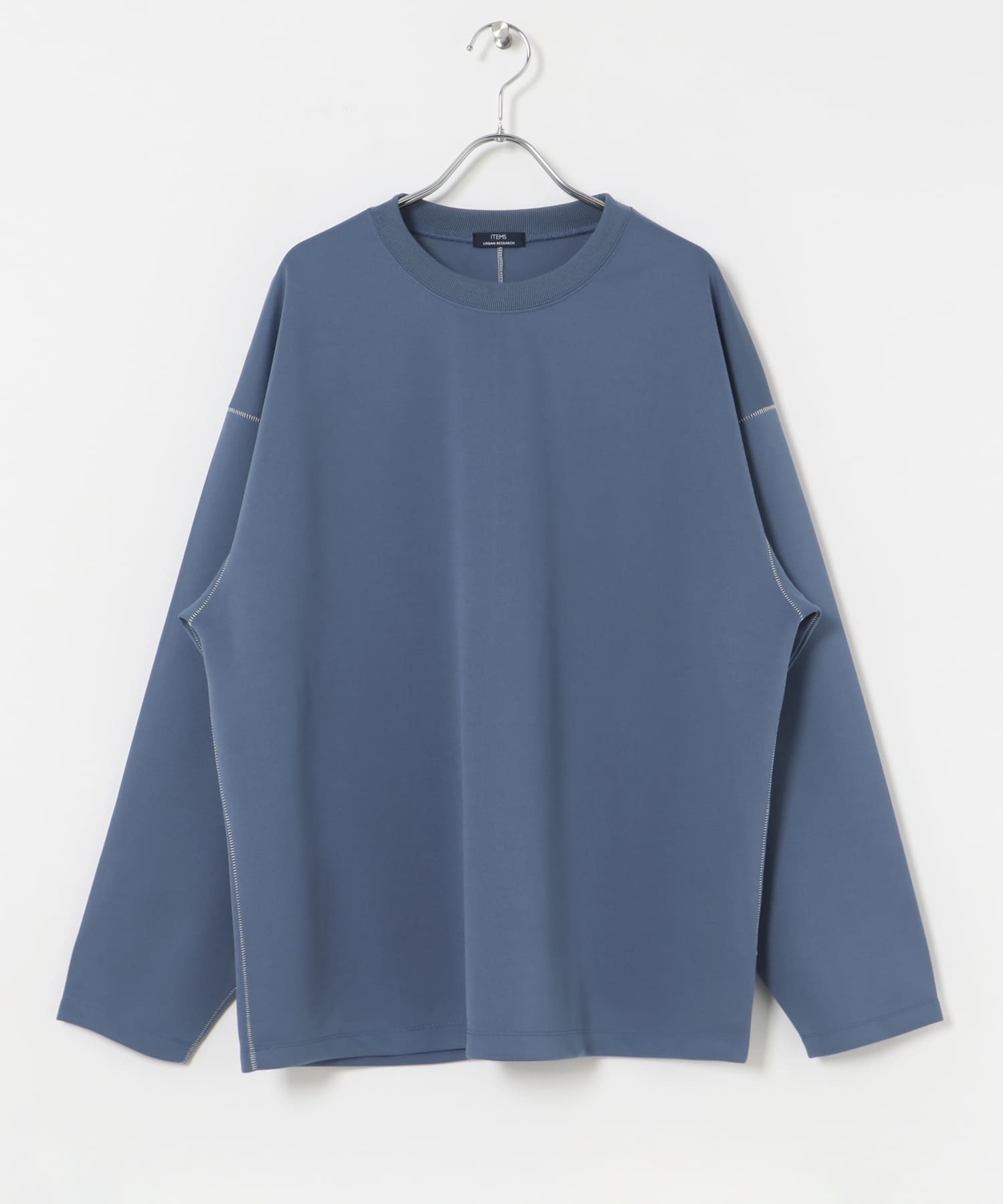 ソフトダンボール カラーステッチ カットソー BLU M