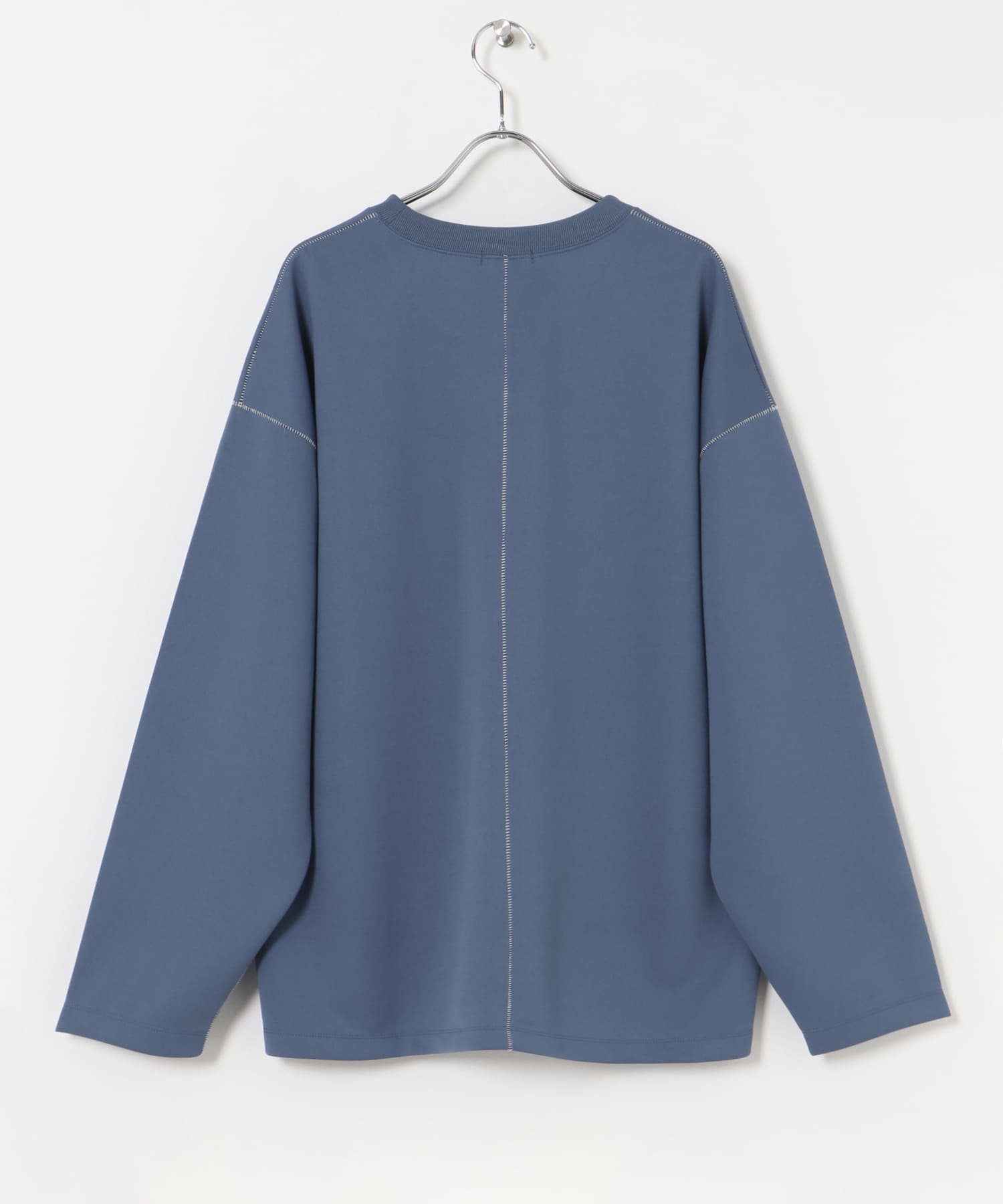 ソフトダンボール カラーステッチ カットソー BLU M