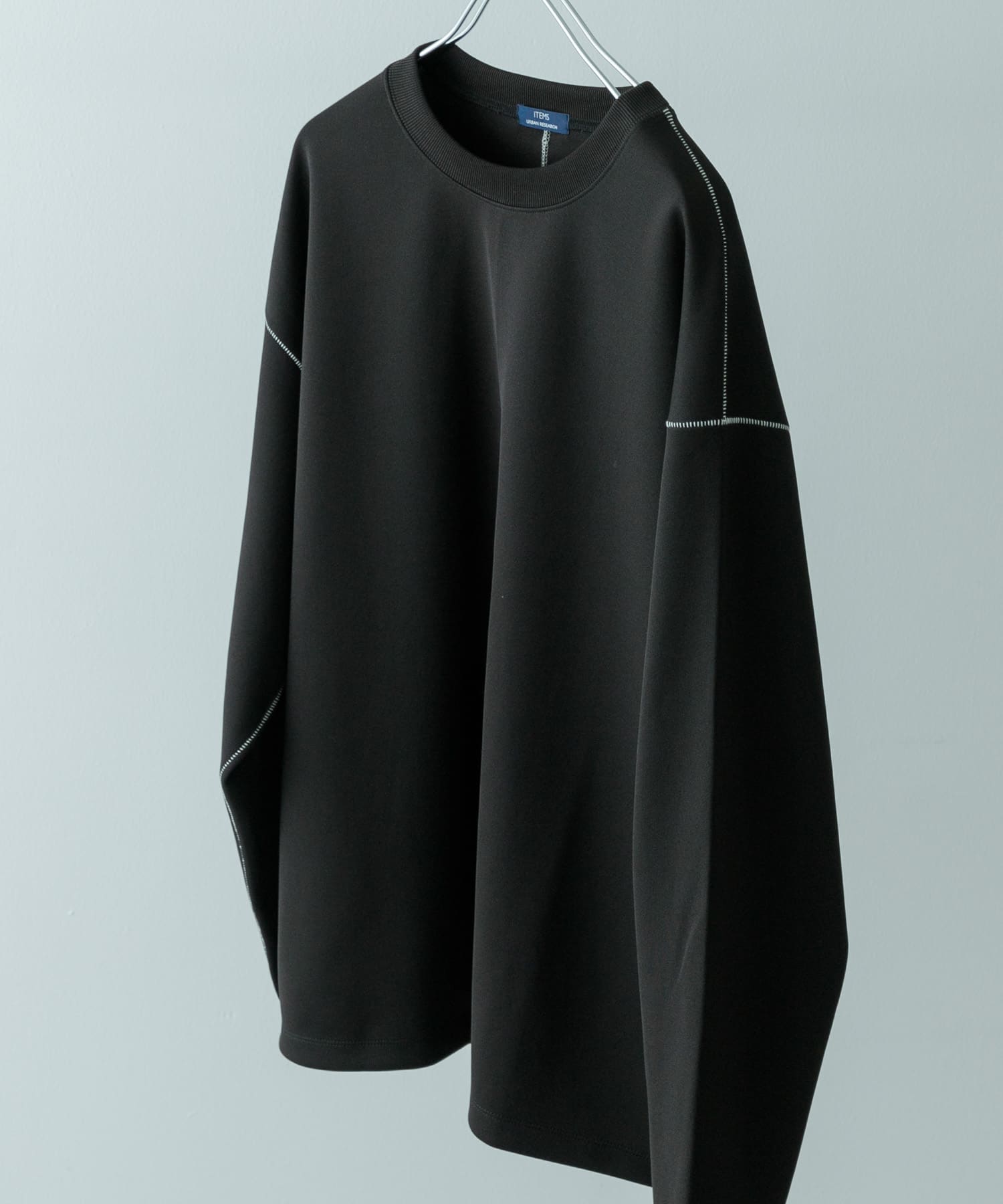 ソフトダンボール カラーステッチ カットソー BLK M
