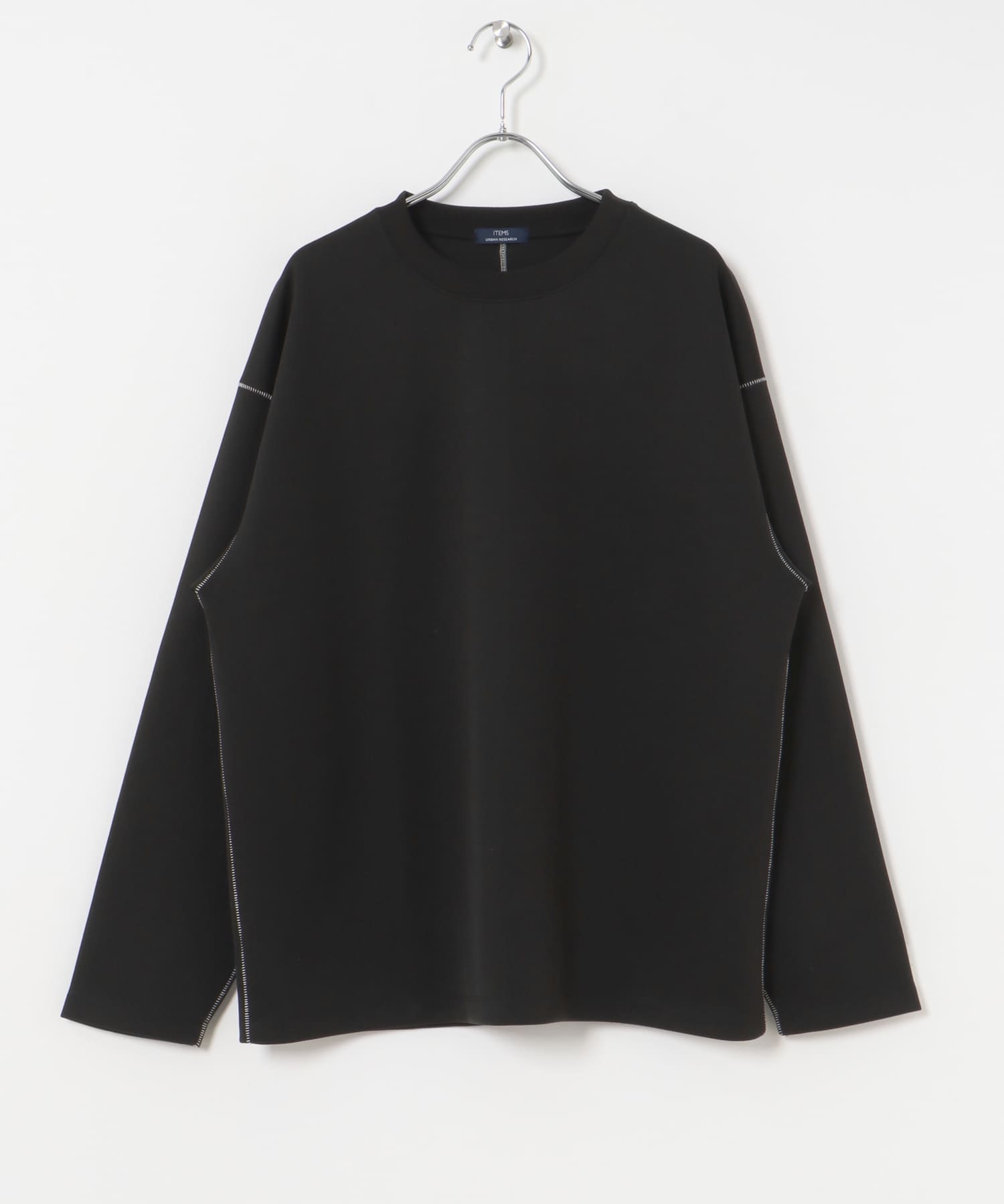ソフトダンボール カラーステッチ カットソー BLK M