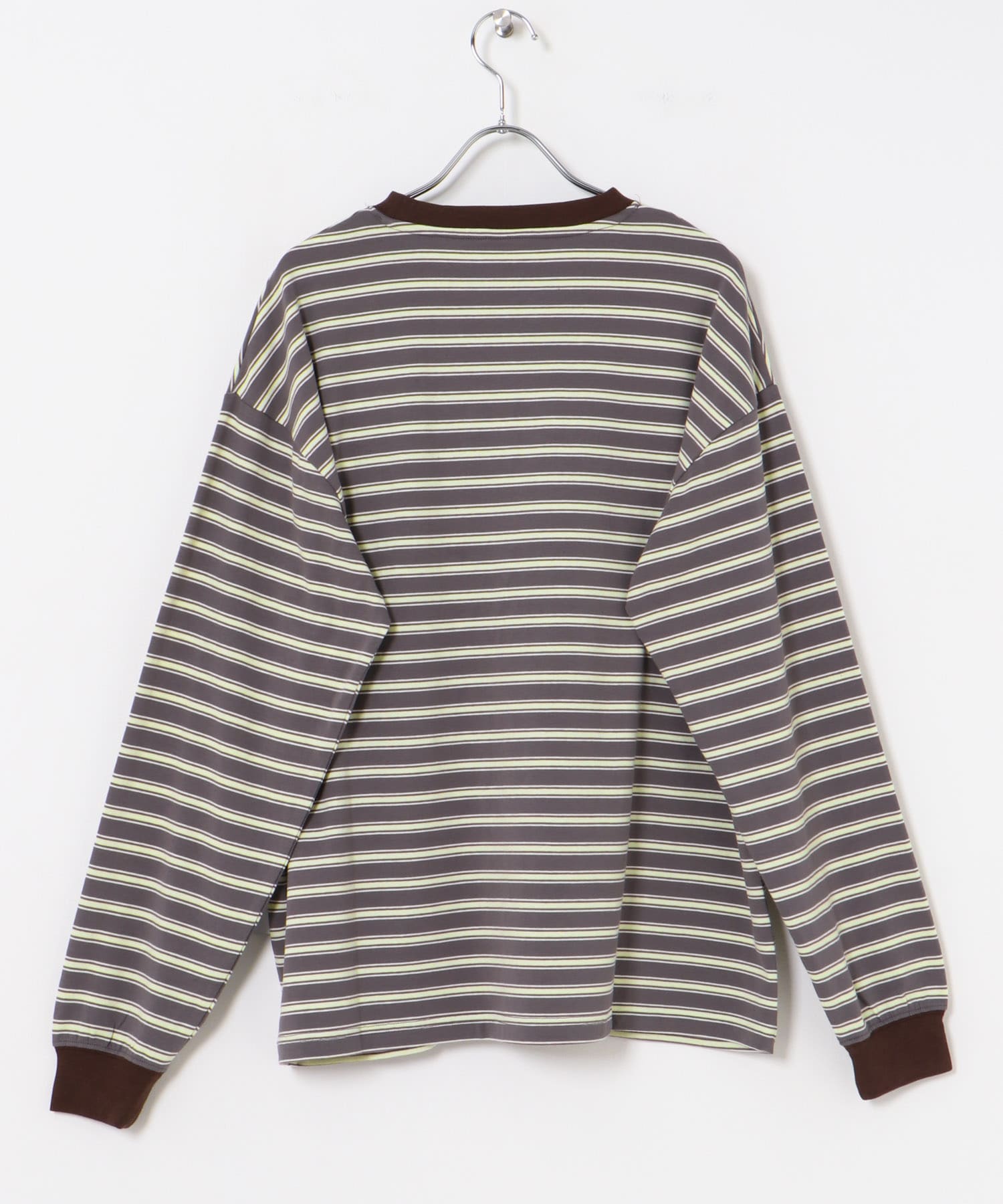 ddp　Retro Border Ringer Long-Sleeve T-shirts CHA M