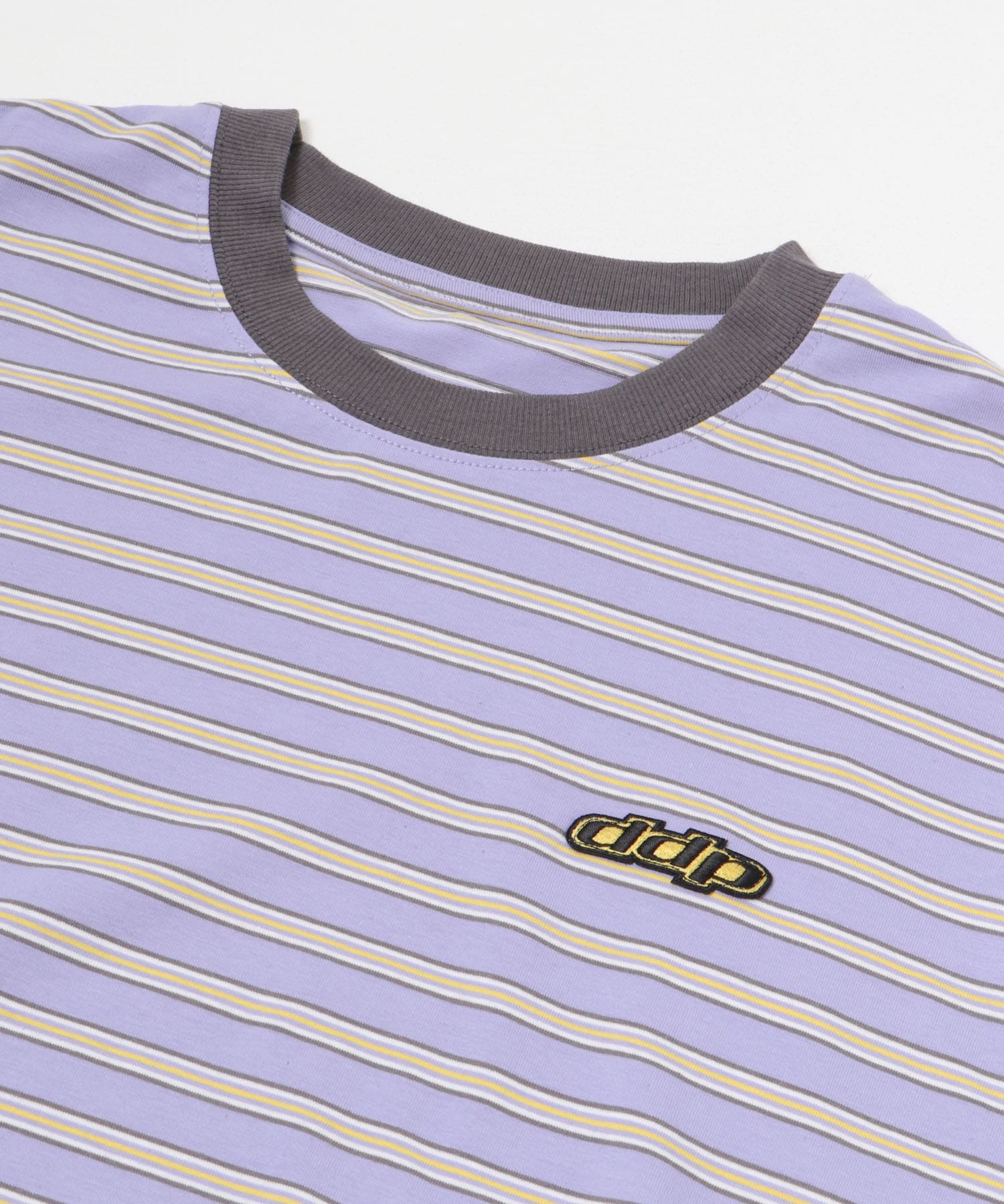 ddp　Retro Border Ringer Long-Sleeve T-shirts PPL M