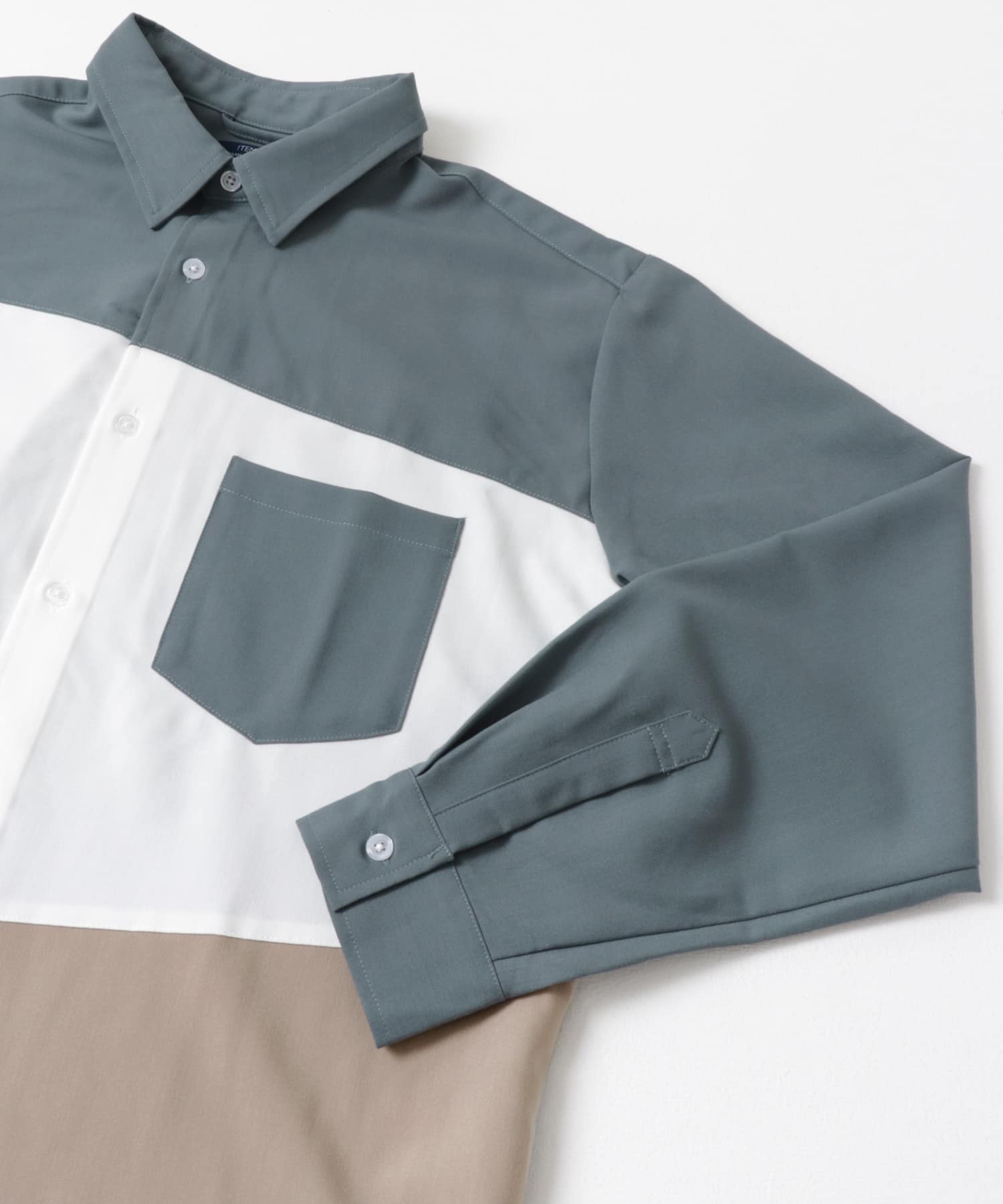 Diagonal Switch 長袖シャツ GRY M