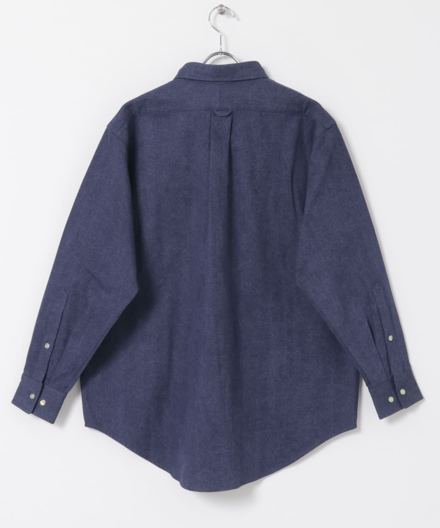 裏起毛デニム レギュラーカラーシャツ BLU M