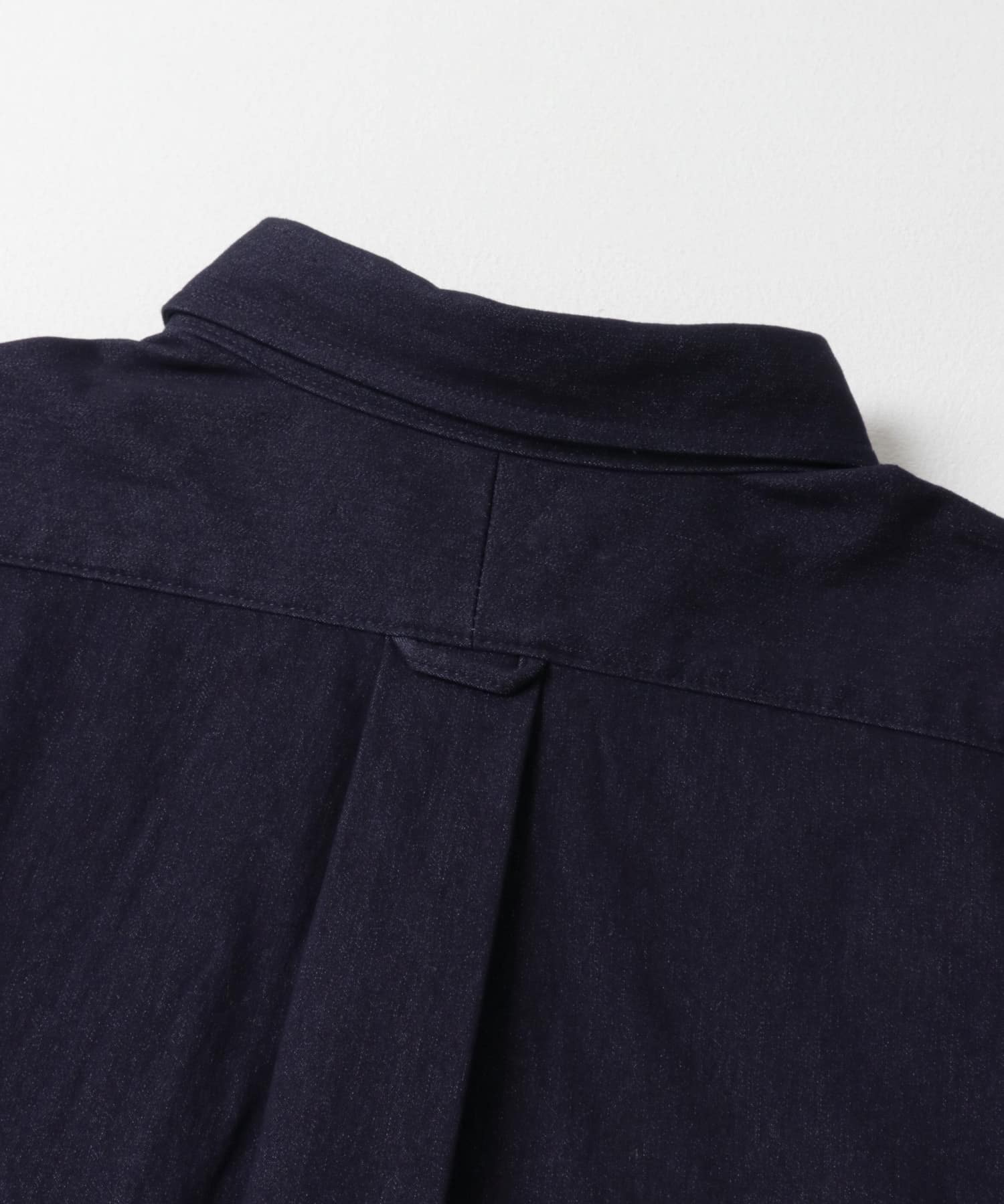 裏起毛デニム レギュラーカラーシャツ BLK M