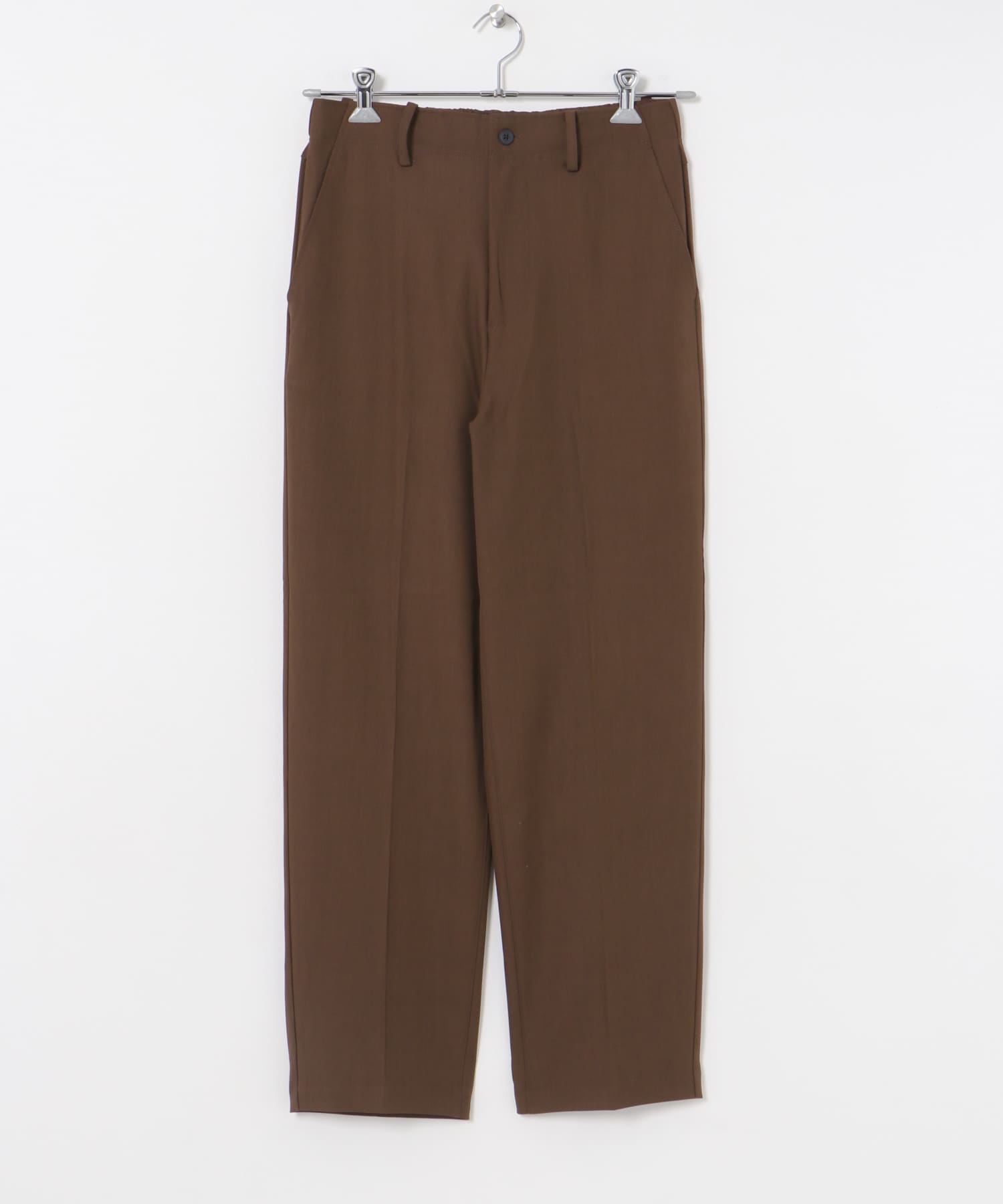 ストレッチツイル テーパードパンツ BRN M