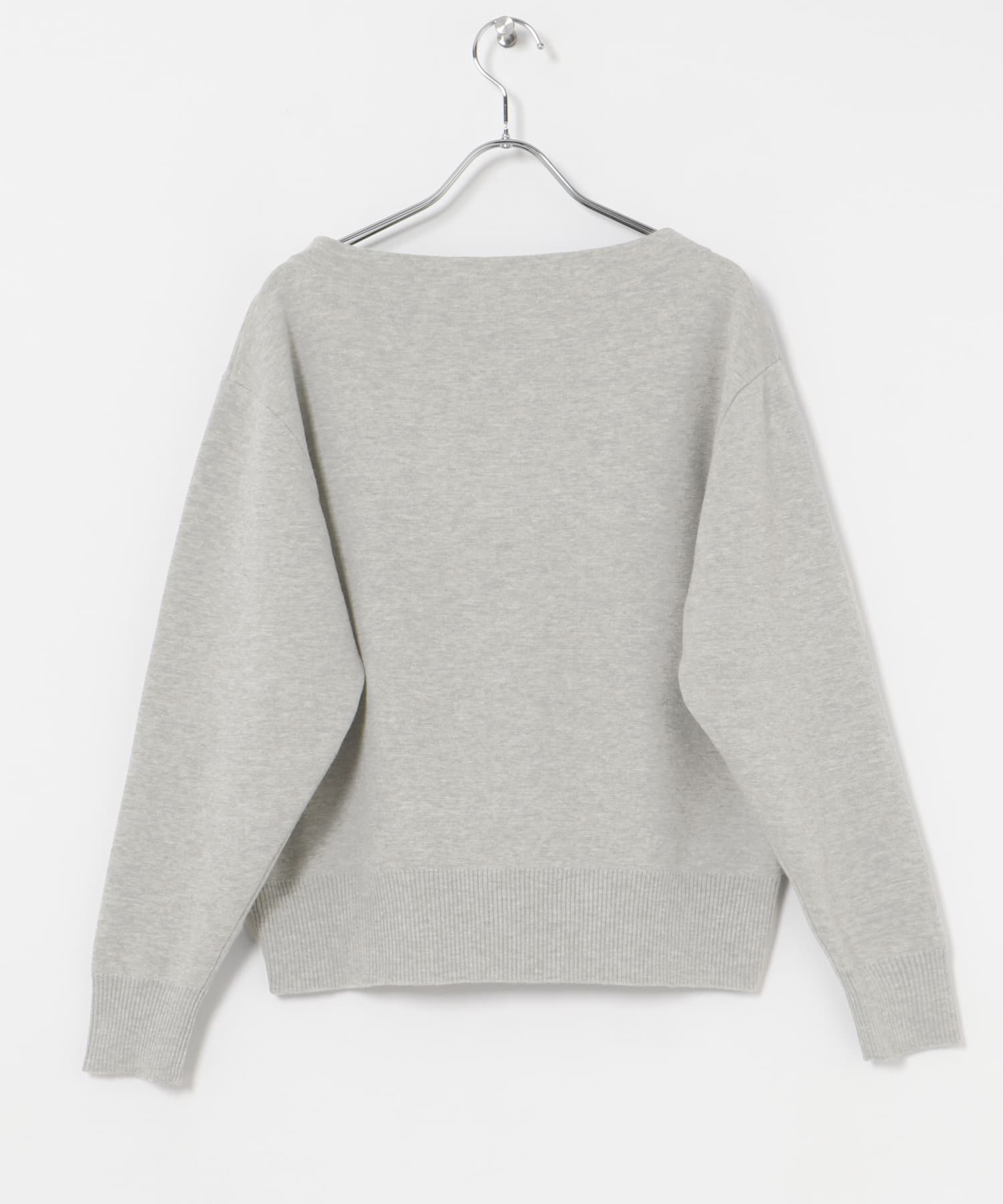 ミラノリブボートネックニット GRY FREE